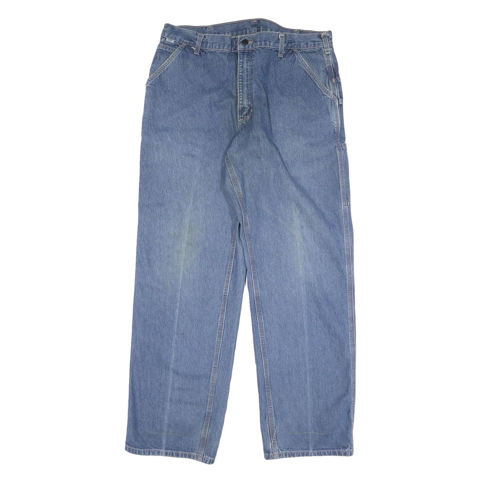 CARHARTT Mens Regular Fit Blue Denim Jeans W38 L34 Workwear Zip Closure Refurbished - N/A refurbished available on Cerqular