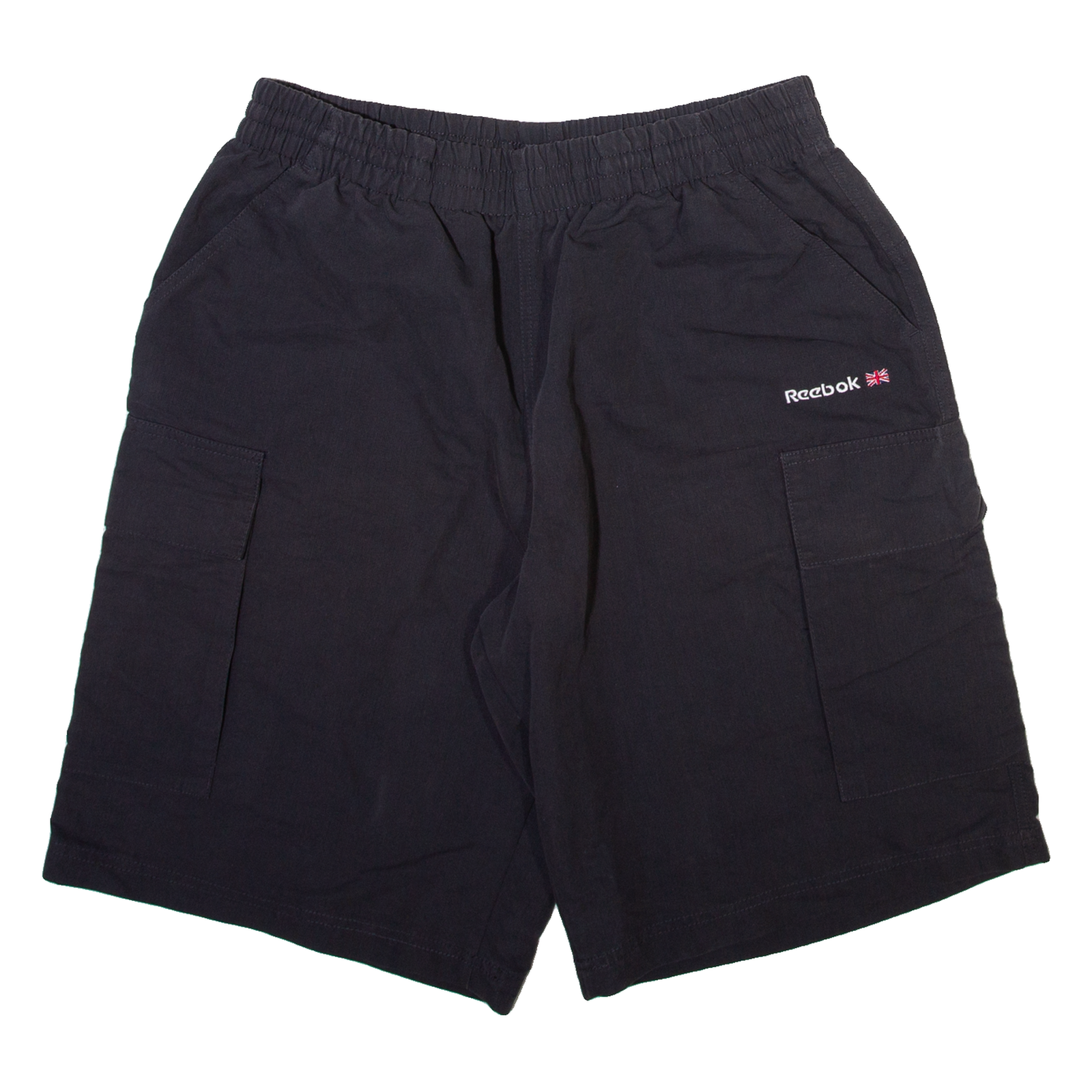 REEBOK Mens Cargo Shorts Black Relaxed L W28 Refurbished - N/A refurbished available on Cerqular