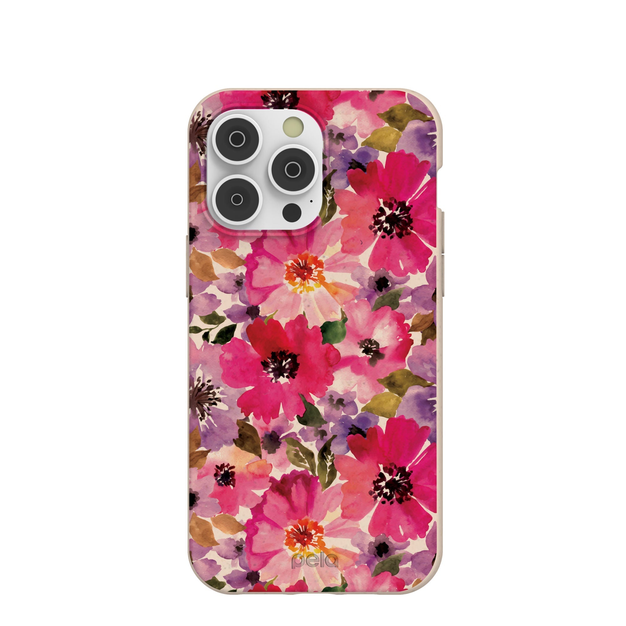 Seashell Painted Petals iPhone 14 Pro Max Case Refurbished - Pela Case refurbished available on Cerqular