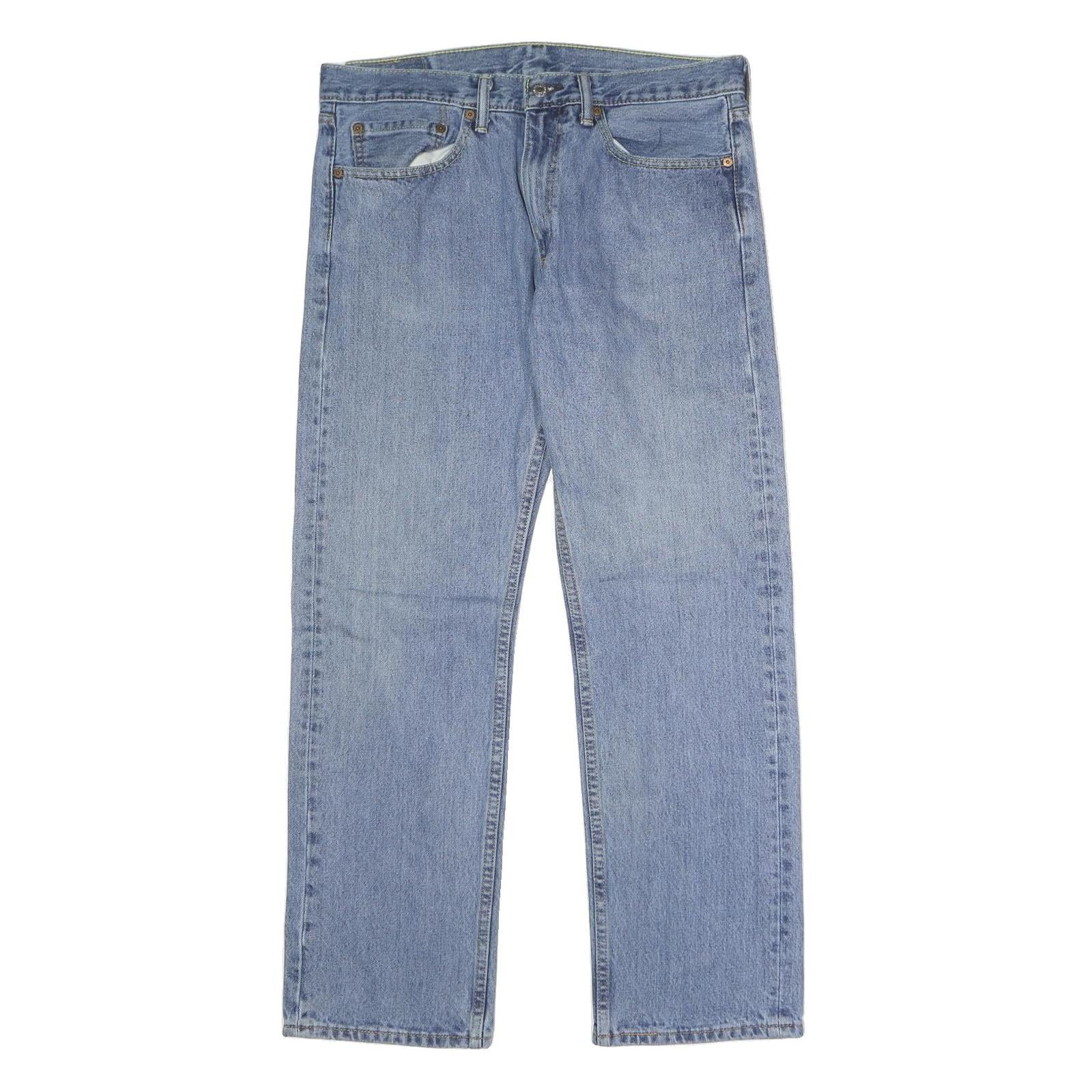 LEVI'S 505 Mens Jeans Blue Regular Straight Denim Medium W34 L30 Classic Fit Refurbished - N/A refurbished available on Cerqular
