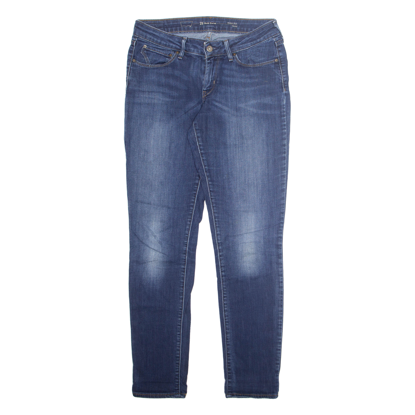 LEVI'S Womens Jeans Blue Regular Skinny Stone Wash W29 L30 Refurbished - N/A refurbished available on Cerqular
