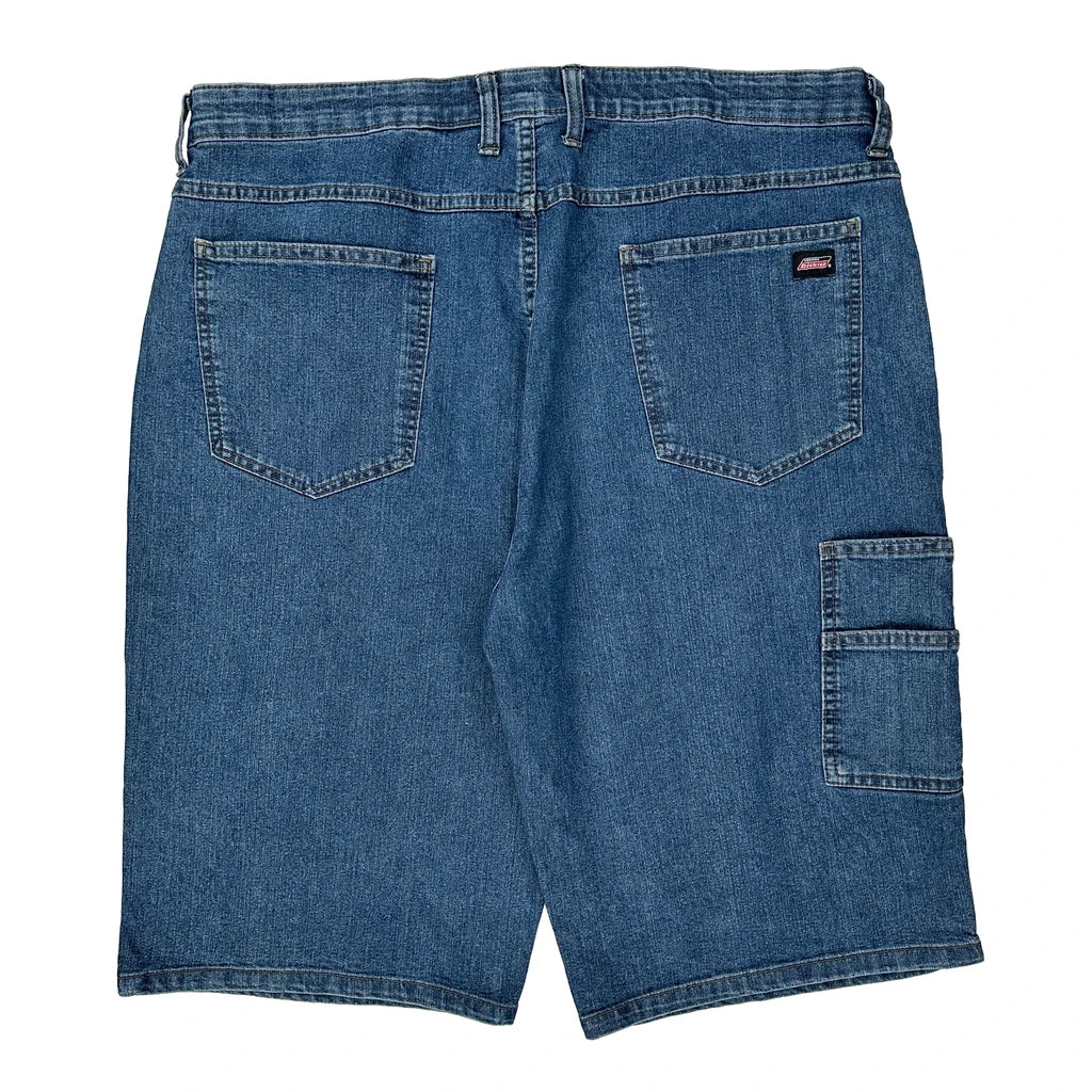 Dickies Denim Shorts - 38W 11L Blue Cotton Blend Refurbished - Thrifted (note: this is a term often used to describe second- refurbished available on Cerqular