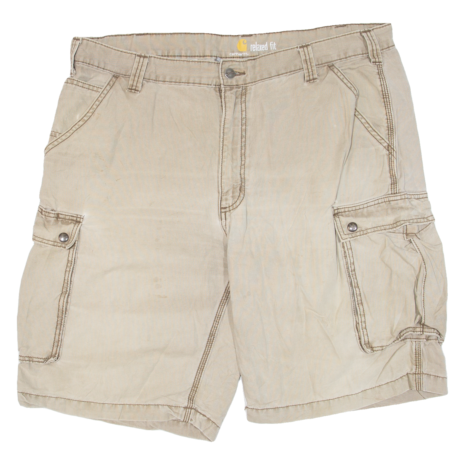 CARHARTT Mens Workwear Shorts Beige XL W40 Refurbished - N/A refurbished available on Cerqular