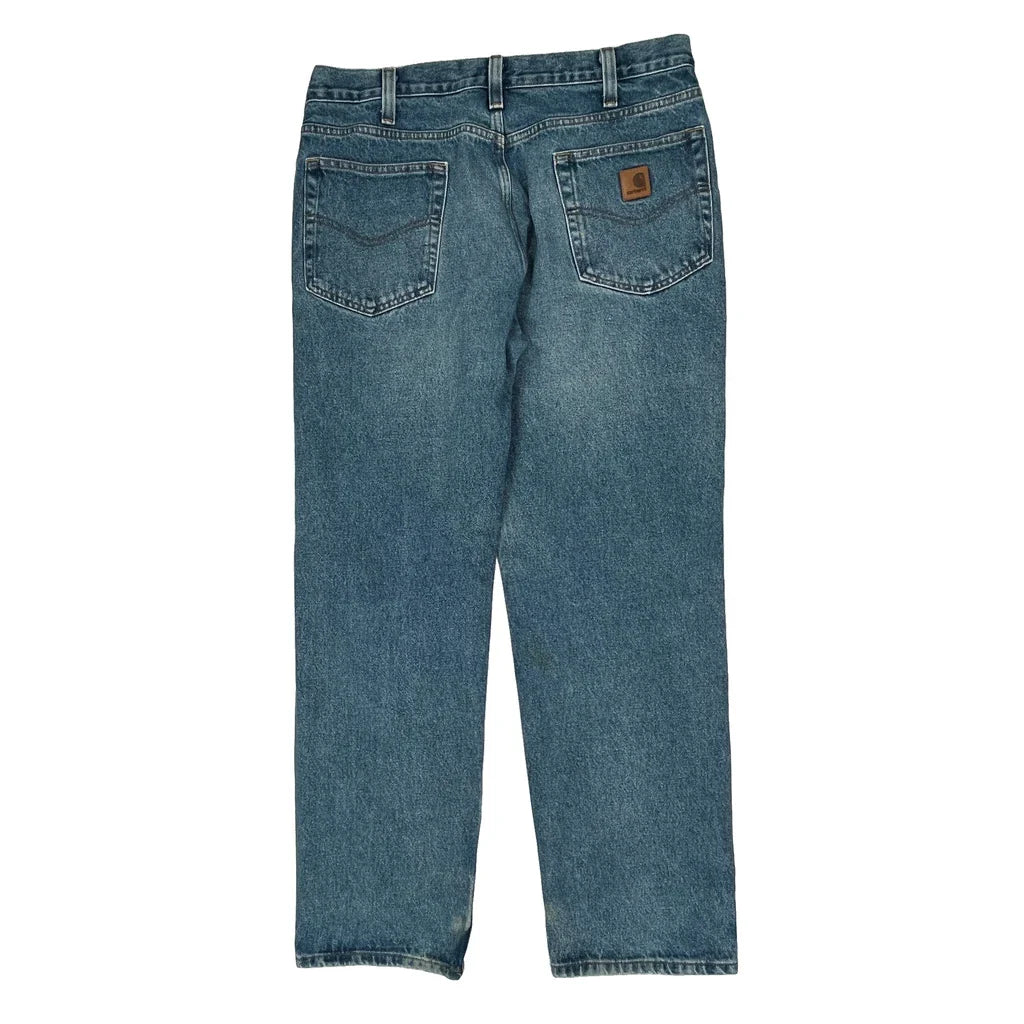 Carhartt Jeans - 34W 29L Blue Denim Refurbished - Thrifted (note: this is a term often used to describe second- refurbished available on Cerqular