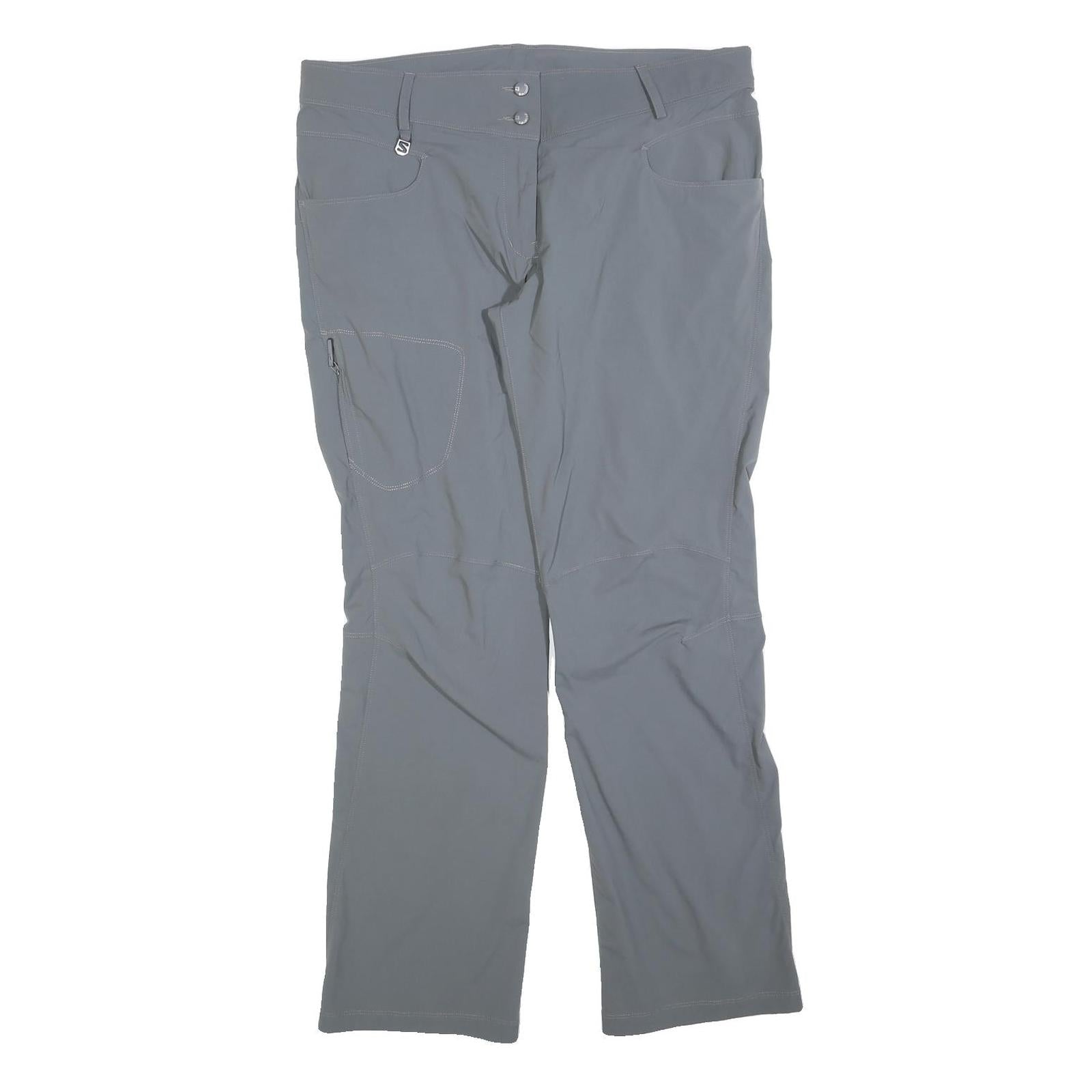SALOMON Womens Regular Grey Polyester Blend Trousers W38 L32 Outdoor Activewear Refurbished - N/A refurbished available on Cerqular
