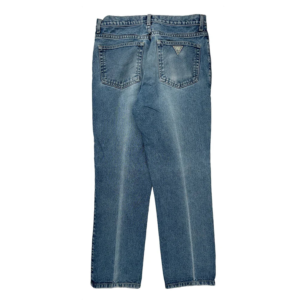 Guess Jeans - 32W 31L Blue Cotton Refurbished - Thrifted (note: this is a term often used to describe second- refurbished available on Cerqular