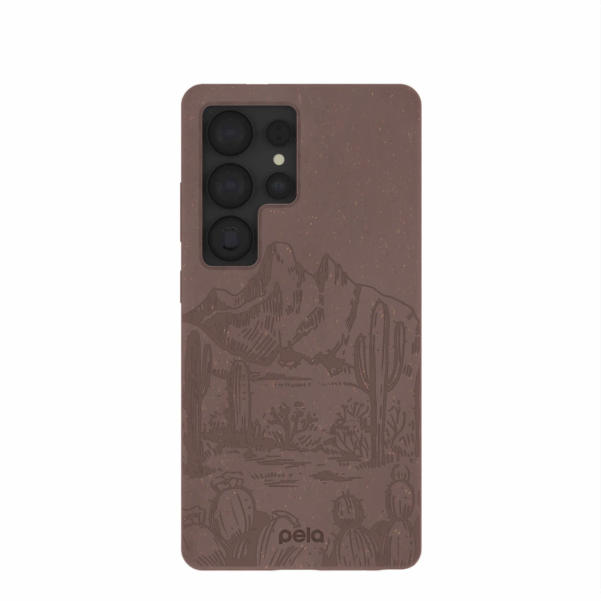 Chocolate Brown Desert Run Samsung Galaxy S25 Ultra Case Refurbished - Pela Case refurbished available on Cerqular