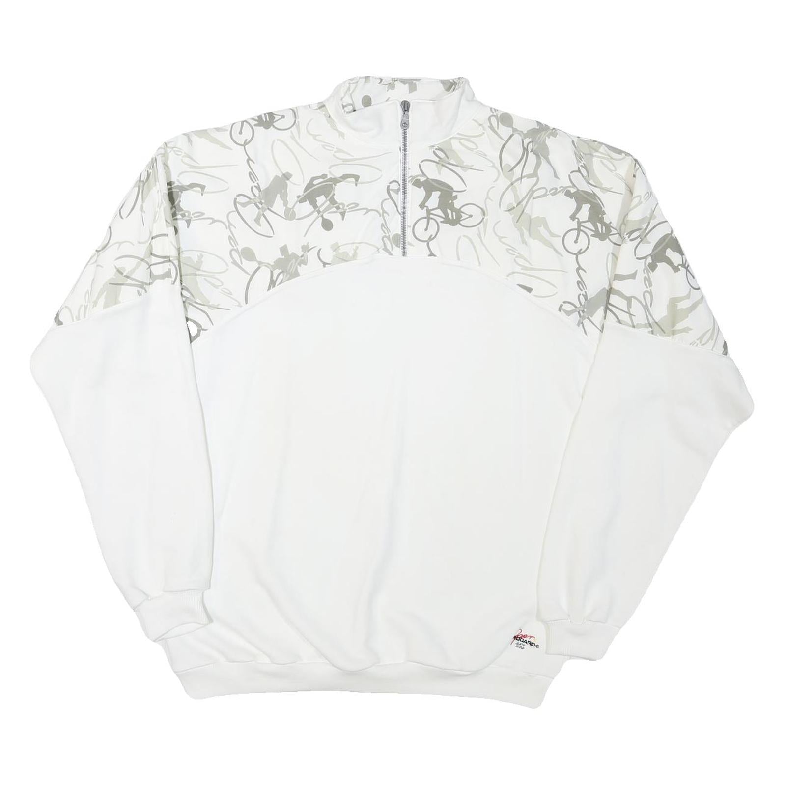 Buy BUROGARO Mens White & Grey Cycling Graphic Half Zip 2XL Polyester Sweatshirt Refurbished - $27.29 BUROGARO Mens White & Grey Cycling Graphic Half Zip 2XL Polyester Sweatshirt Refurbished - N/A refurbished available on Cerqular