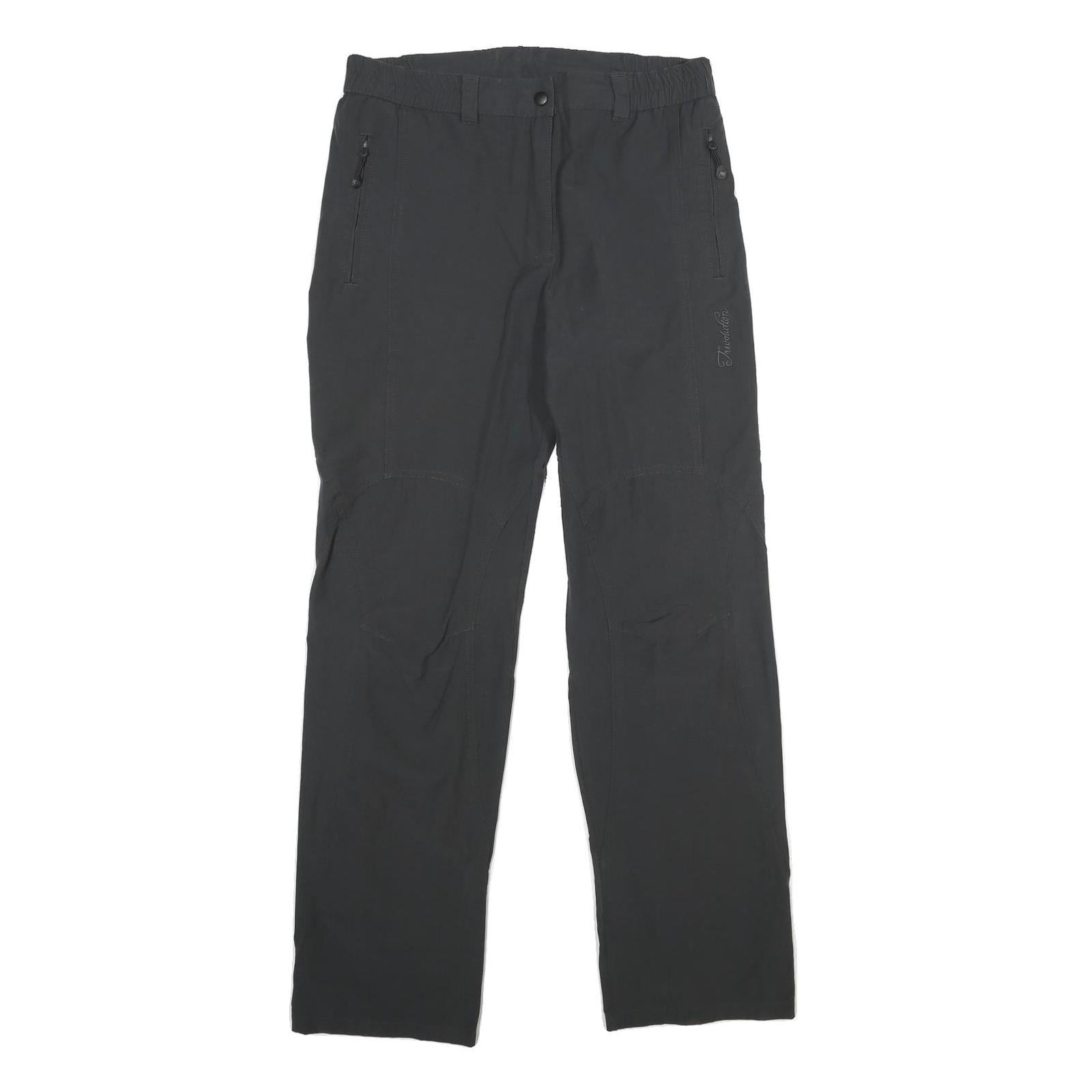TREVOLUTION Womens Black Polyester Blend Regular Leg Trousers W32 L31 Zip Refurbished - N/A refurbished available on Cerqular