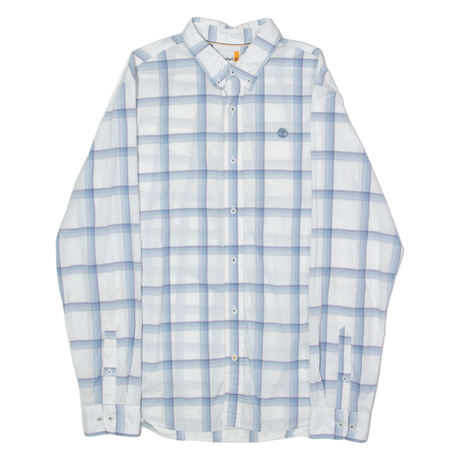 TIMBERLAND Mens Shirt White Check Long Sleeve L Refurbished - N/A refurbished available on Cerqular