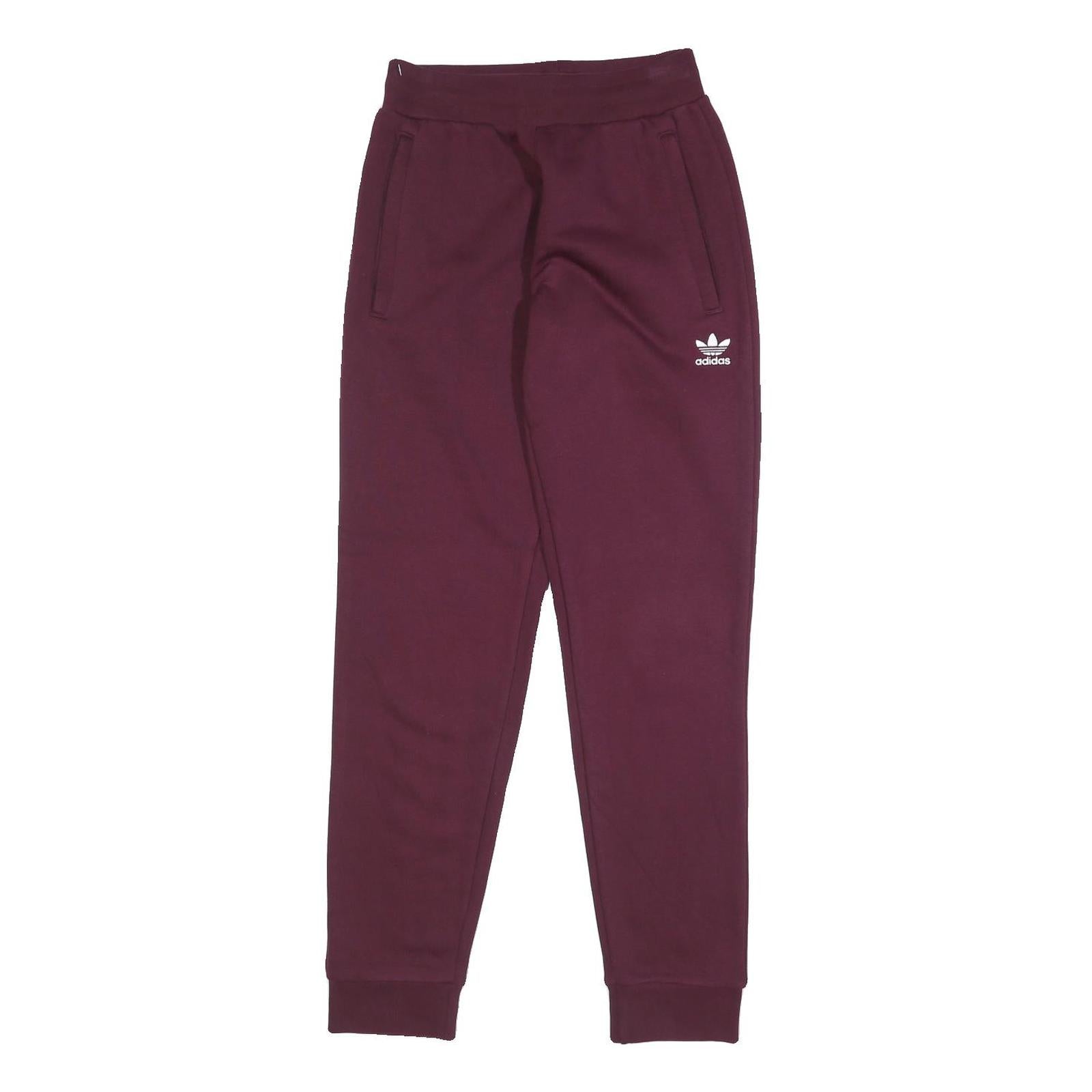 ADIDAS Womens Joggers Maroon XS W22 L28 Slim Tapered Fit Casual Sweatpants Refurbished - N/A refurbished available on Cerqular