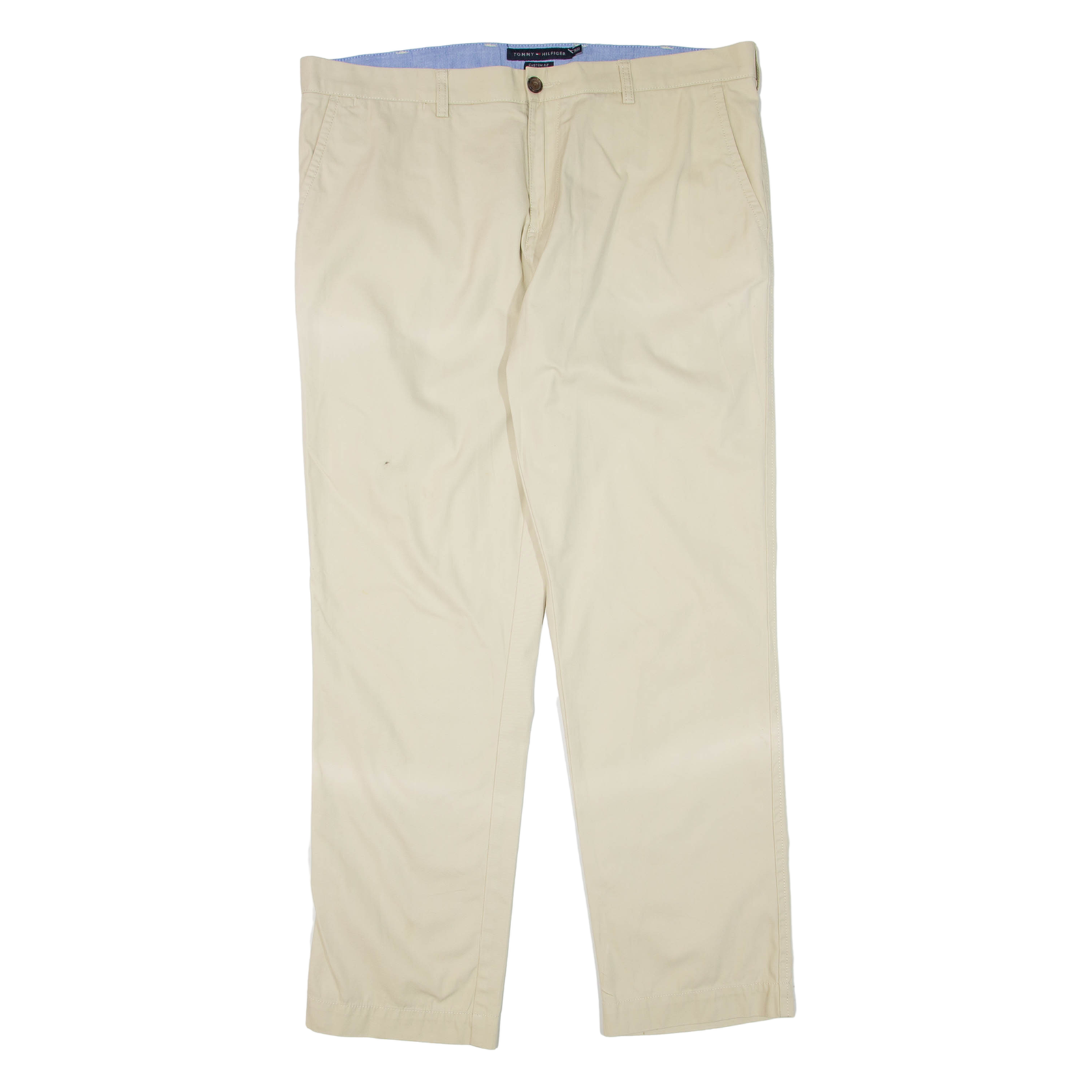 TOMMY HILFIGER Custom Fit Mens Trousers Beige Regular Straight W38 L32 Refurbished - N/A refurbished available on Cerqular