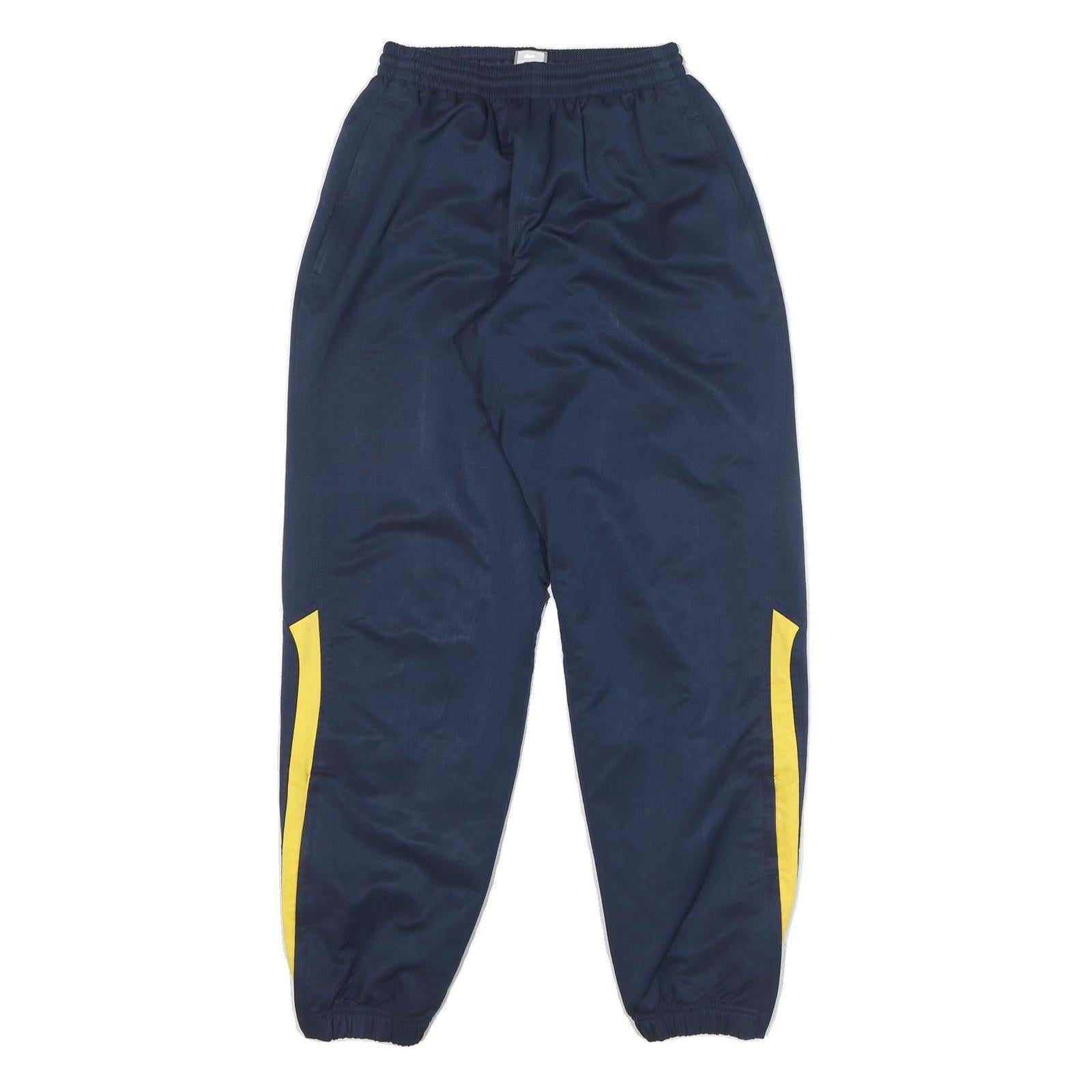 NIKE Mens Joggers Navy Blue & Yellow Regular Tapered M W24 L31 Casual Sportswear Refurbished - N/A refurbished available on Cerqular