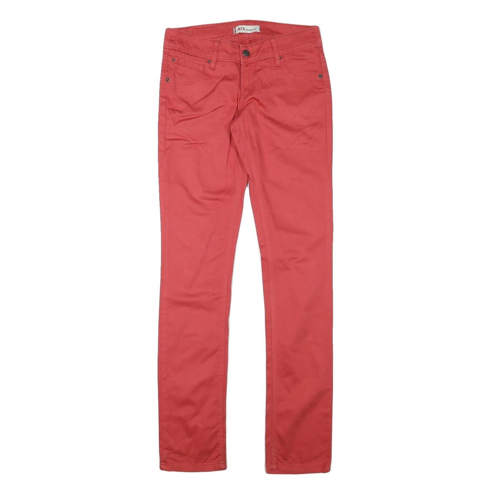 LEVI'S Womens Cotton Blend Red Slim Skinny Fit Trousers W28 L31 Stylish Comfort Refurbished - N/A refurbished available on Cerqular