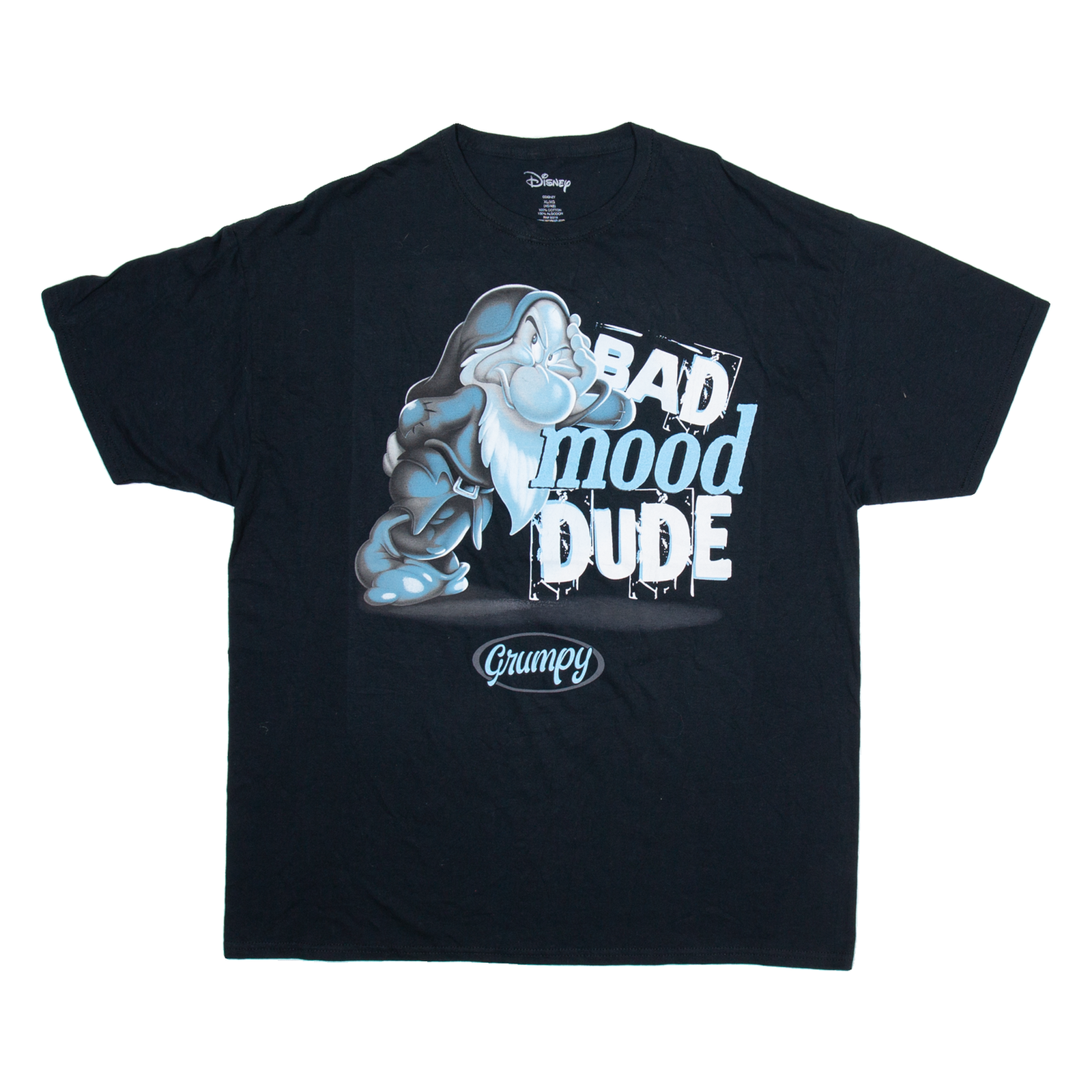 DISNEY Bad Mood Dude Grumpy Mens T-Shirt Black XL Refurbished - N/A refurbished available on Cerqular