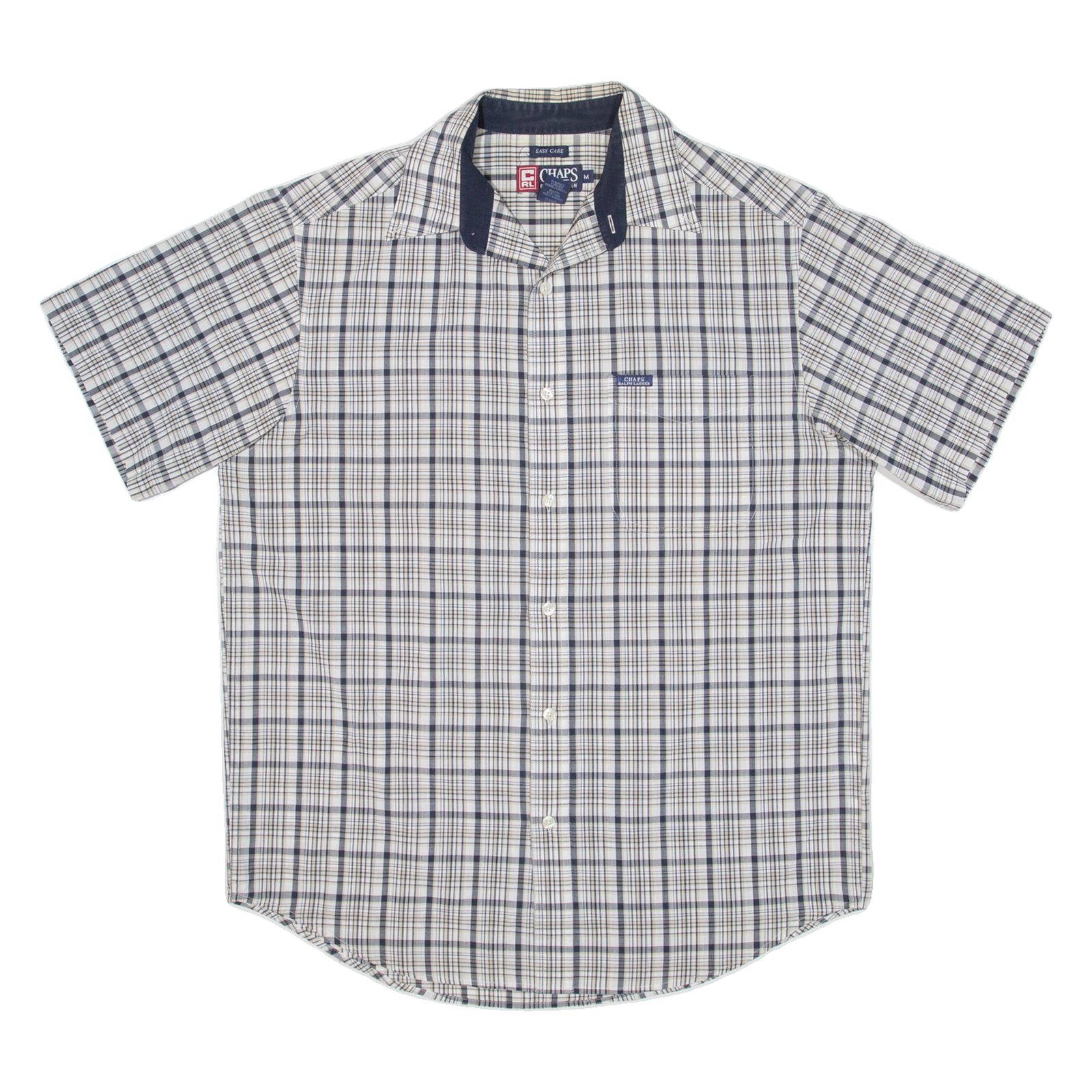 CHAPS Mens Shirt Grey Check M Refurbished - N/A refurbished available on Cerqular