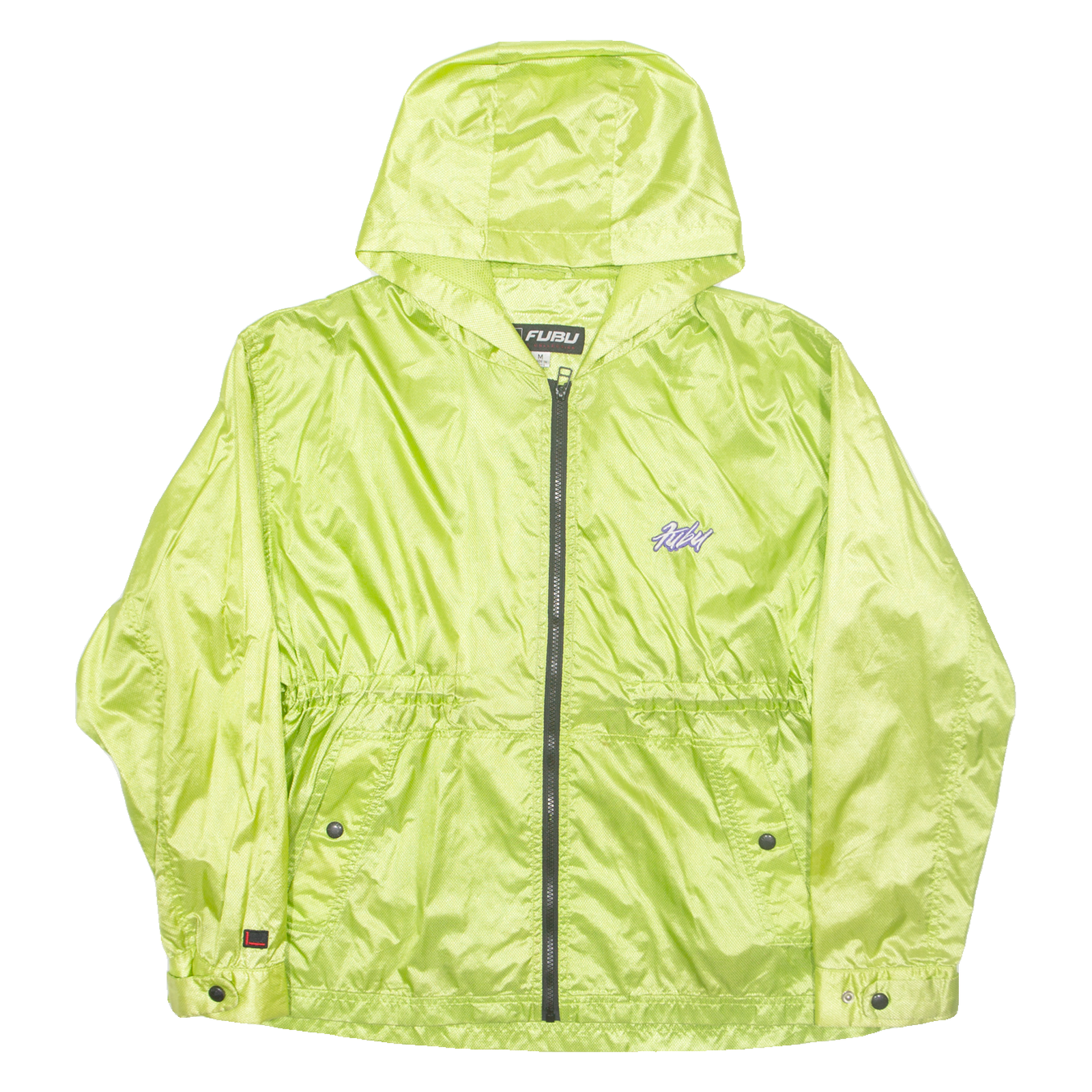 FUBU Womens Rain Jacket Green Nylon Hooded M Refurbished - N/A refurbished available on Cerqular