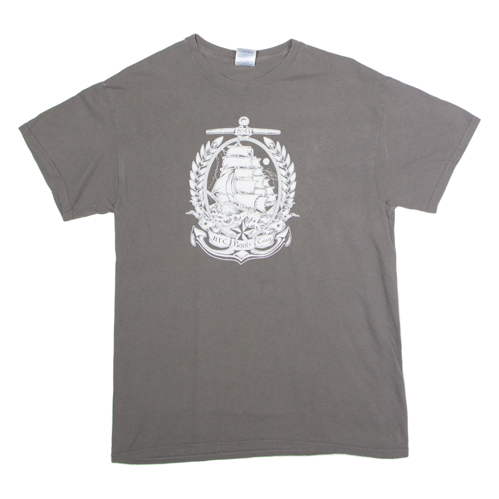 GILDAN KFC Boots Tour 2014 Mens Band T-Shirt Grey Crew Neck M Refurbished - N/A refurbished available on Cerqular