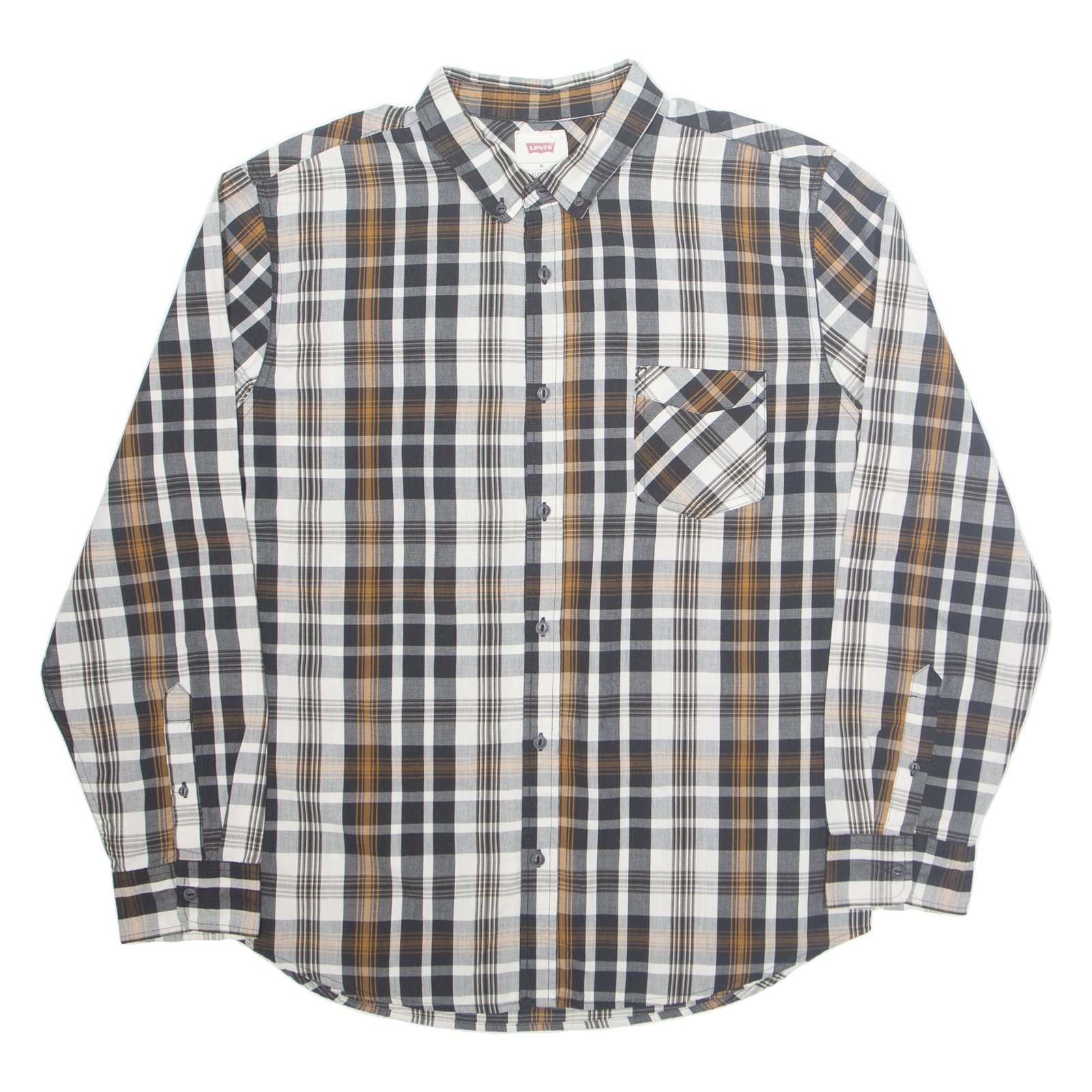 LEVI'S Mens Shirt Black Check Long Sleeve XL Refurbished - N/A refurbished available on Cerqular