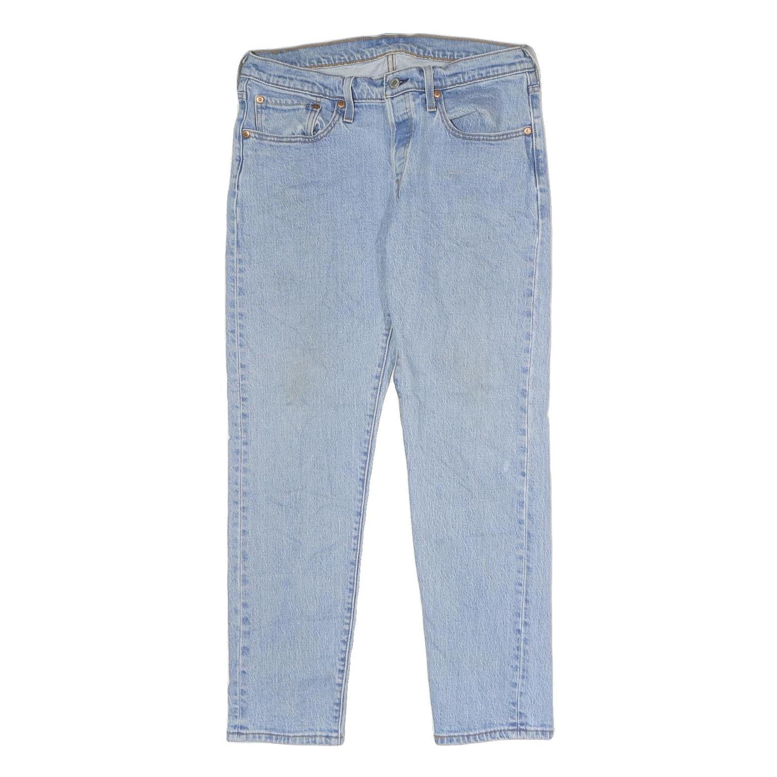 LEVI'S 501 Mens Jeans Blue Slim Straight Denim Medium W32 L28 Classic Button Refurbished - N/A refurbished available on Cerqular