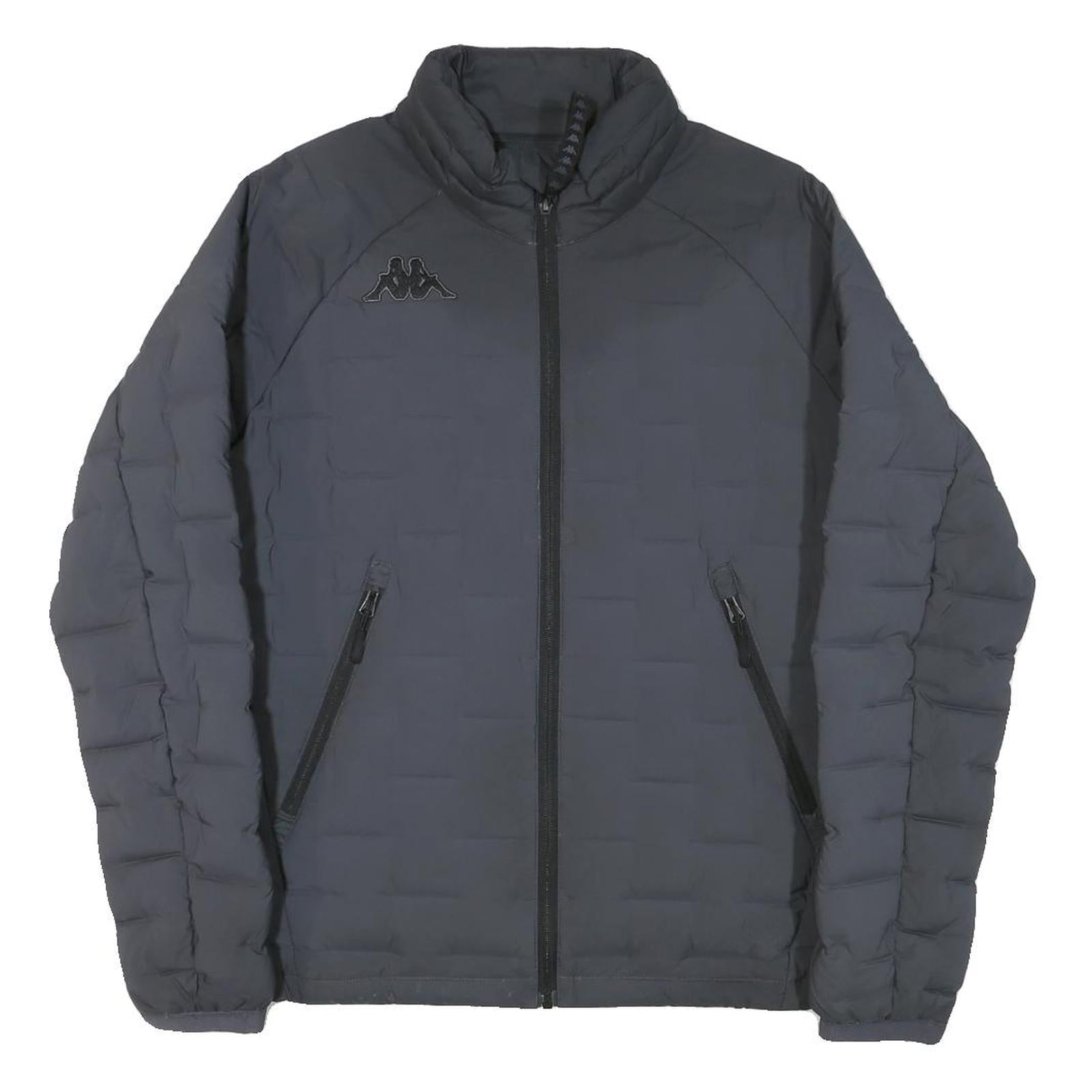 KAPPA Mens Black Sportswear Jacket M Polyester Blend Puffer Padded Zip Refurbished - N/A refurbished available on Cerqular