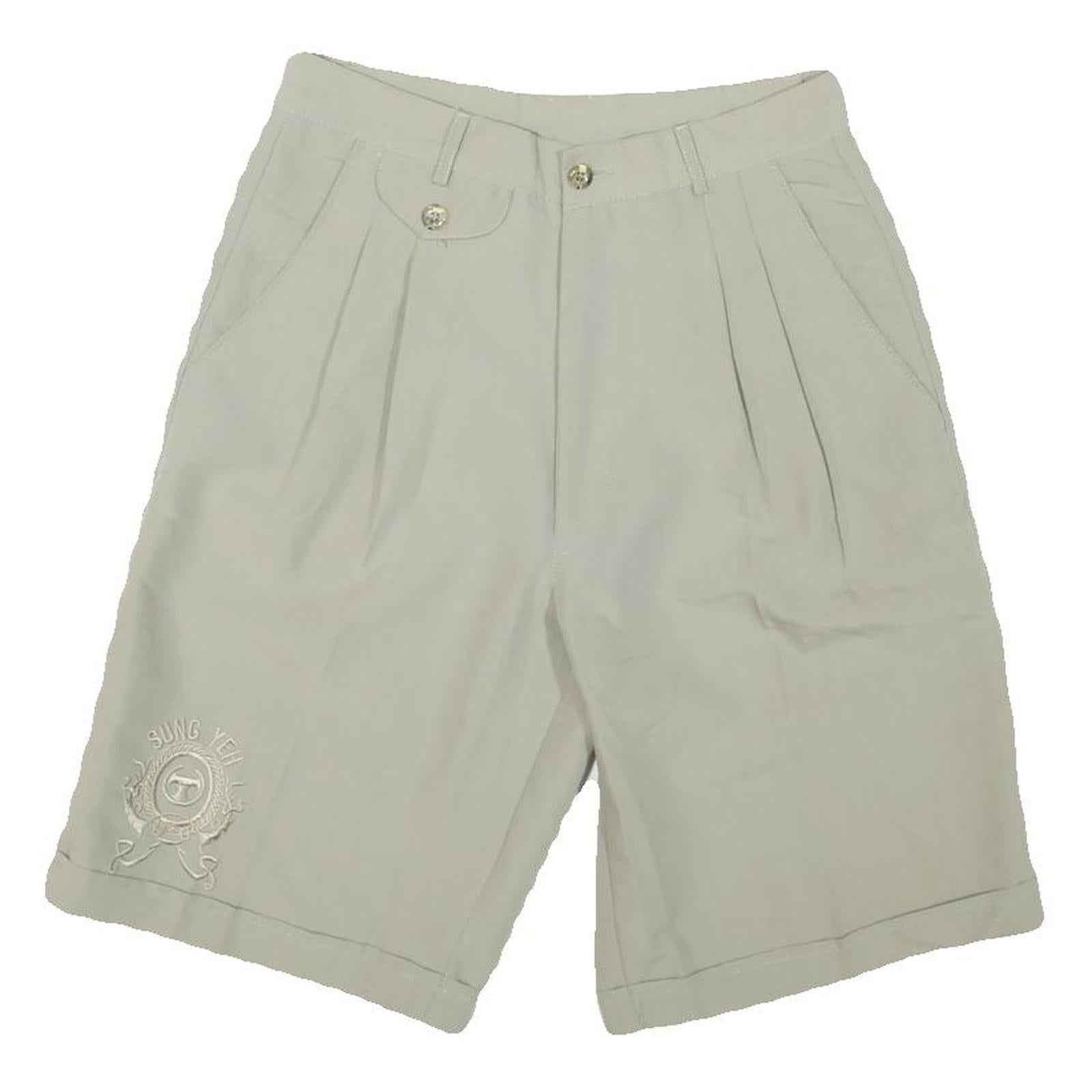 DOUBLE LEAGUE Womens Shorts Beige Casual Plain S W26 Summer Embroidered Logo Refurbished - N/A refurbished available on Cerqular