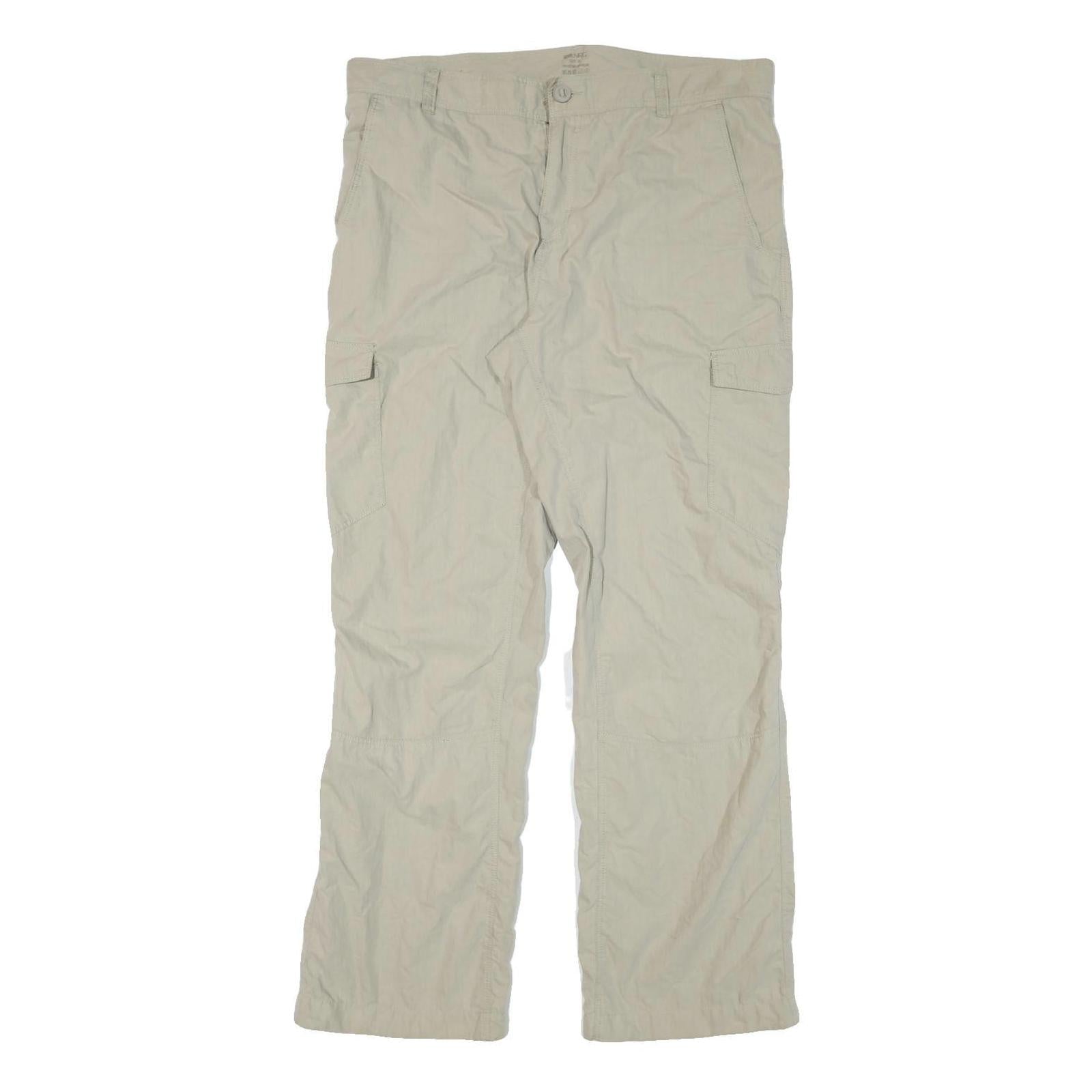 NRG Mens Cotton Blend Beige Regular Fit Cargo Trousers W38 L31 Comfortable Zip Refurbished - N/A refurbished available on Cerqular