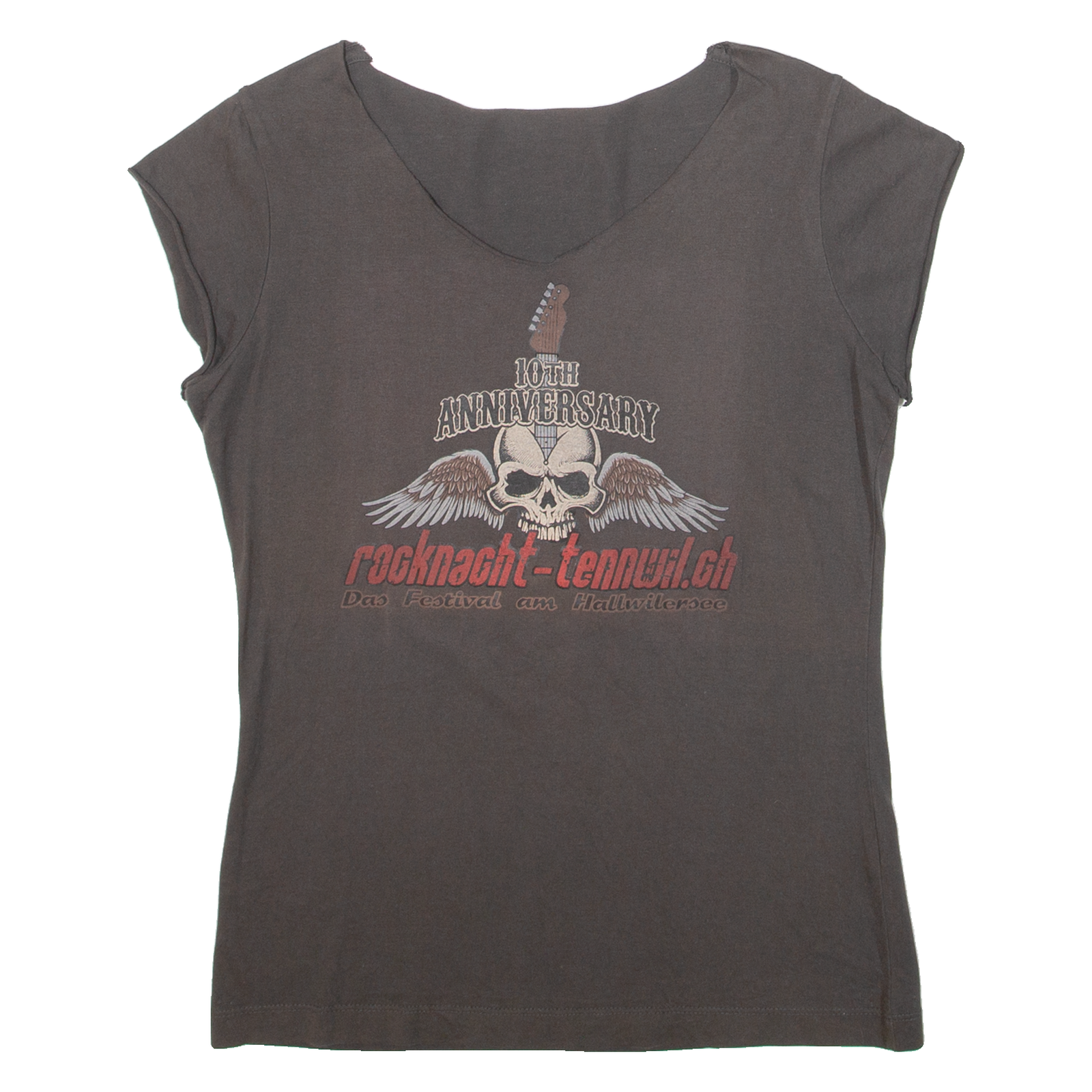 ROCKNACHT 10th Anniversary Womens Band T-Shirt Brown M Refurbished - N/A refurbished available on Cerqular