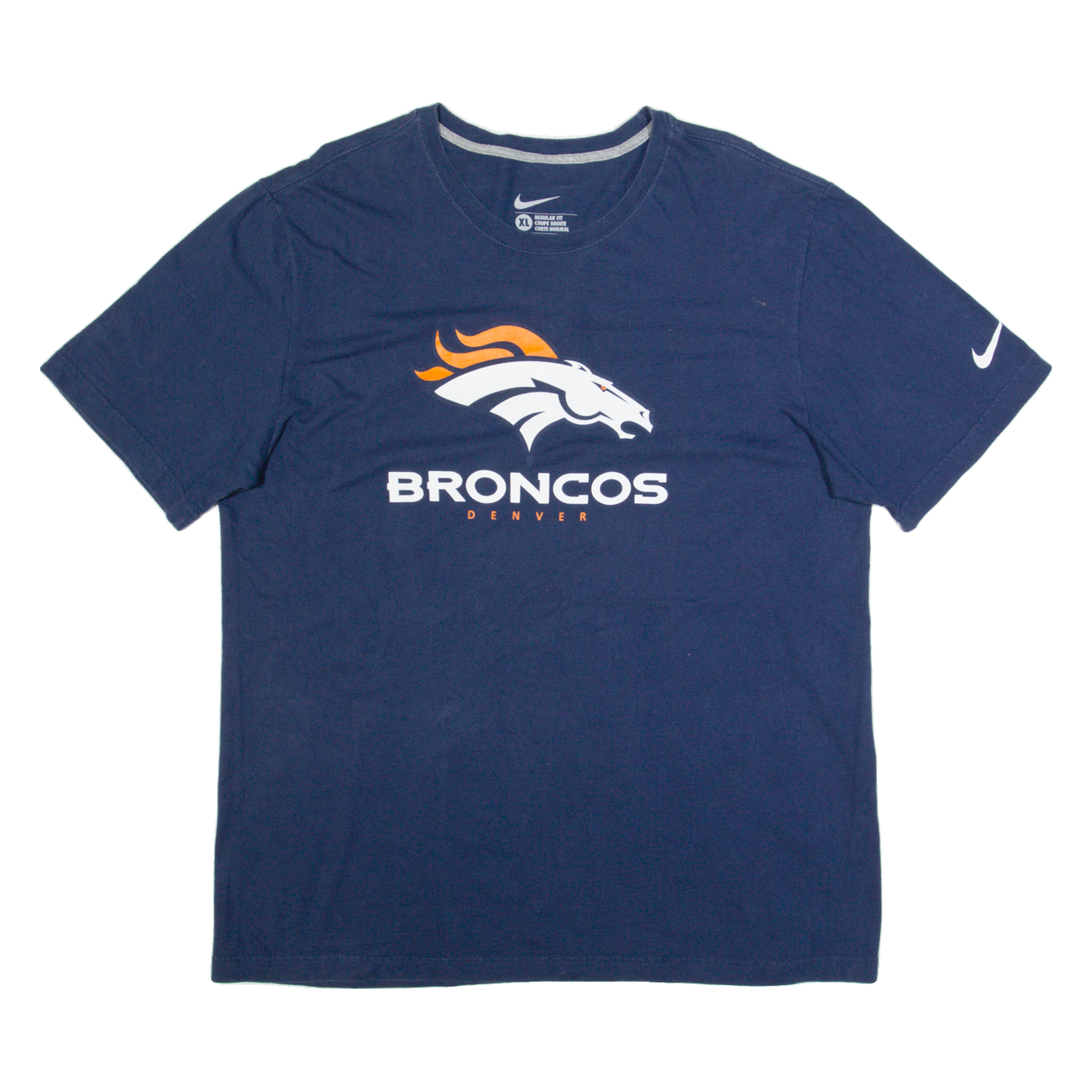 NIKE Denver Broncos Mens T-Shirt Blue USA XL Refurbished - N/A refurbished available on Cerqular