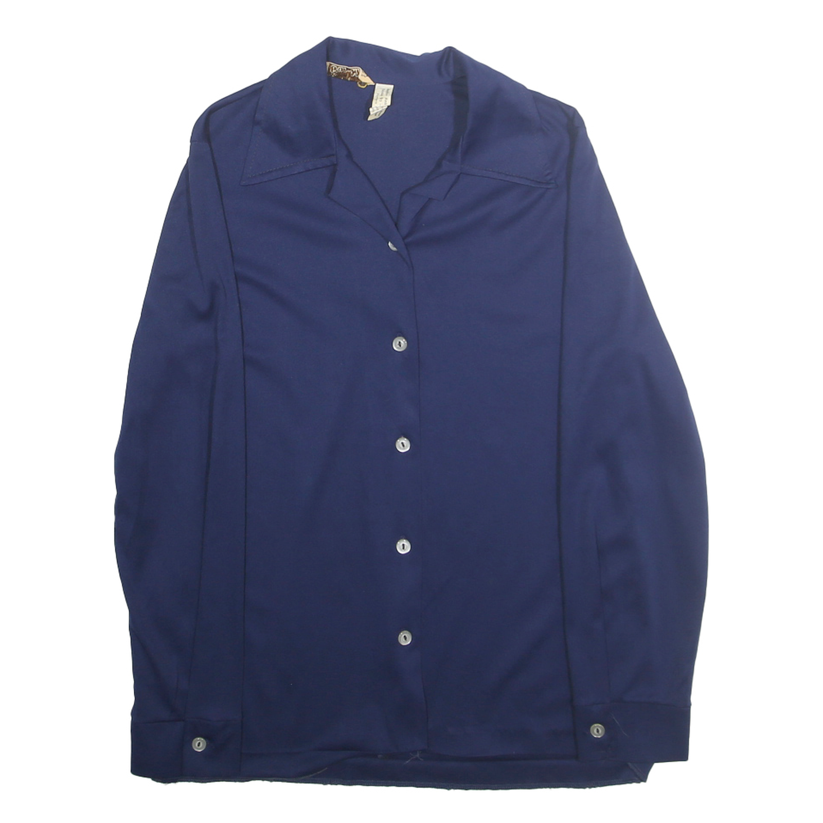 GAR-MET Womens Blue Shirt L Button Down Long Sleeve Classic Style Refurbished - N/A refurbished available on Cerqular
