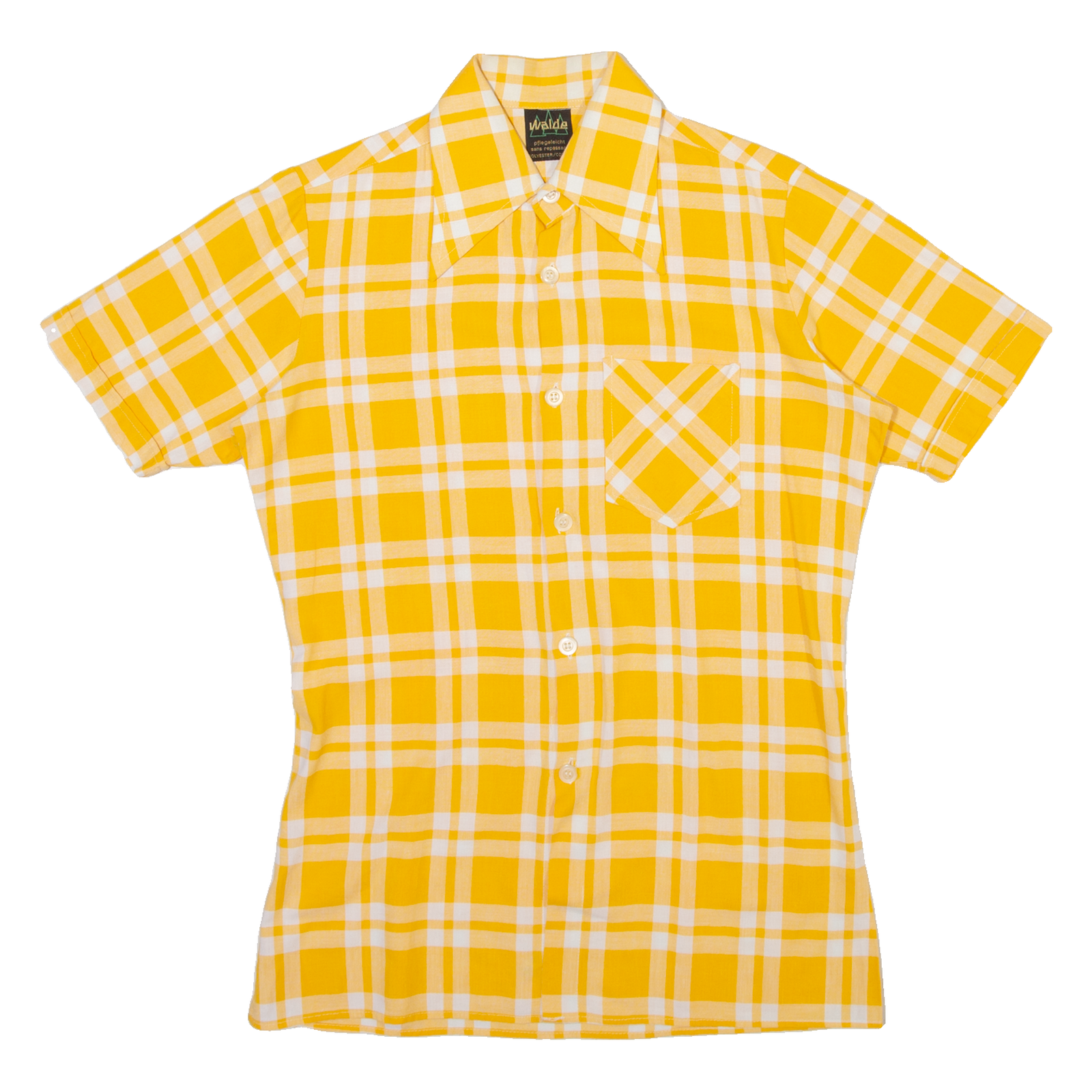 WALDE Mens Shirt Orange Check S Refurbished - N/A refurbished available on Cerqular