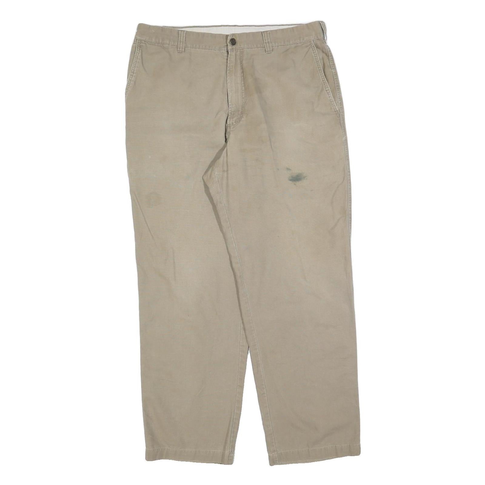 DICKIES Mens Cotton Blend Beige Regular Fit Straight Leg Trousers W36 L32 Refurbished - N/A refurbished available on Cerqular