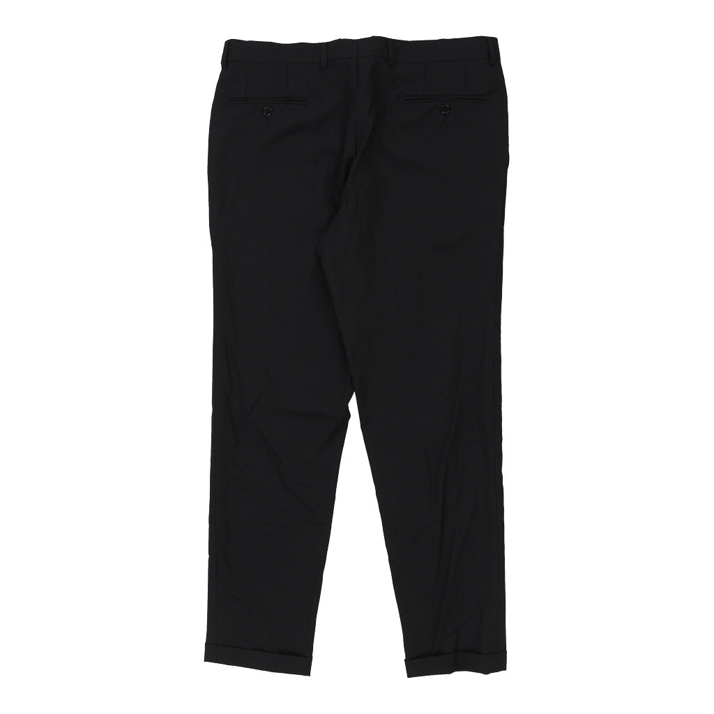 Young Club Trousers - 36W 31L Navy Wool Blend Refurbished - Thrifted (note: this is a term often used to describe second- refurbished available on Cerqular