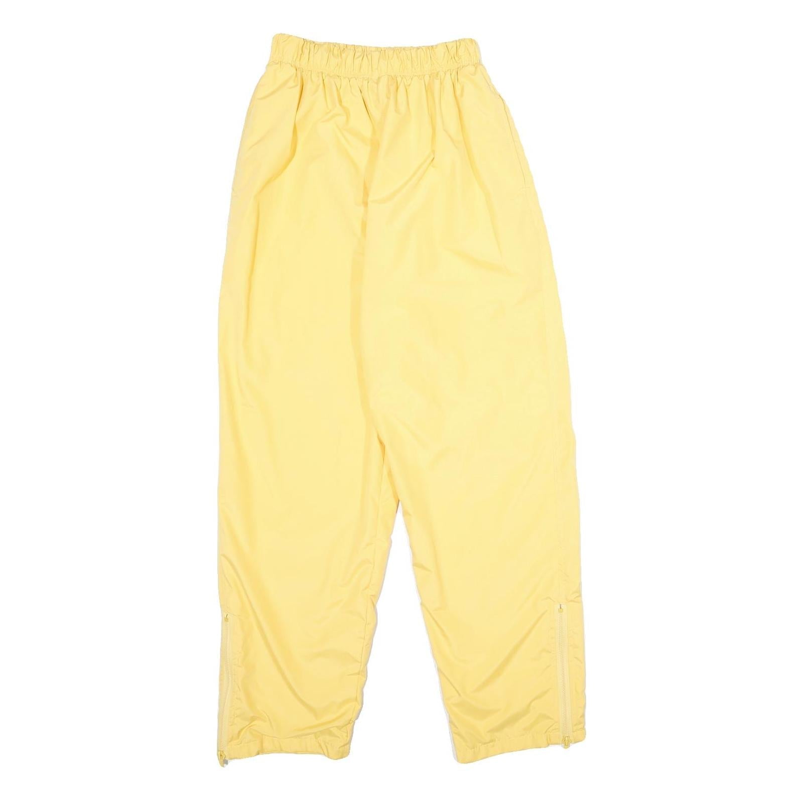 Womens Yellow Joggers UK 10 W22 L30 Relaxed Tapered Fit Drawstring Closure Refurbished - N/A refurbished available on Cerqular