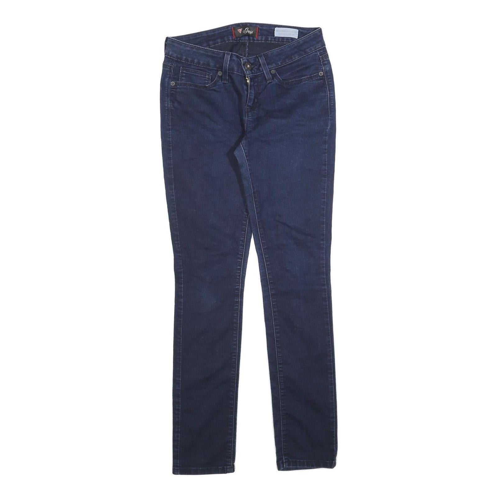 GUESS Womens Slim Blue Denim Slim Jeans W28 L30 Stretch Cotton Blend Zip Refurbished - N/A refurbished available on Cerqular