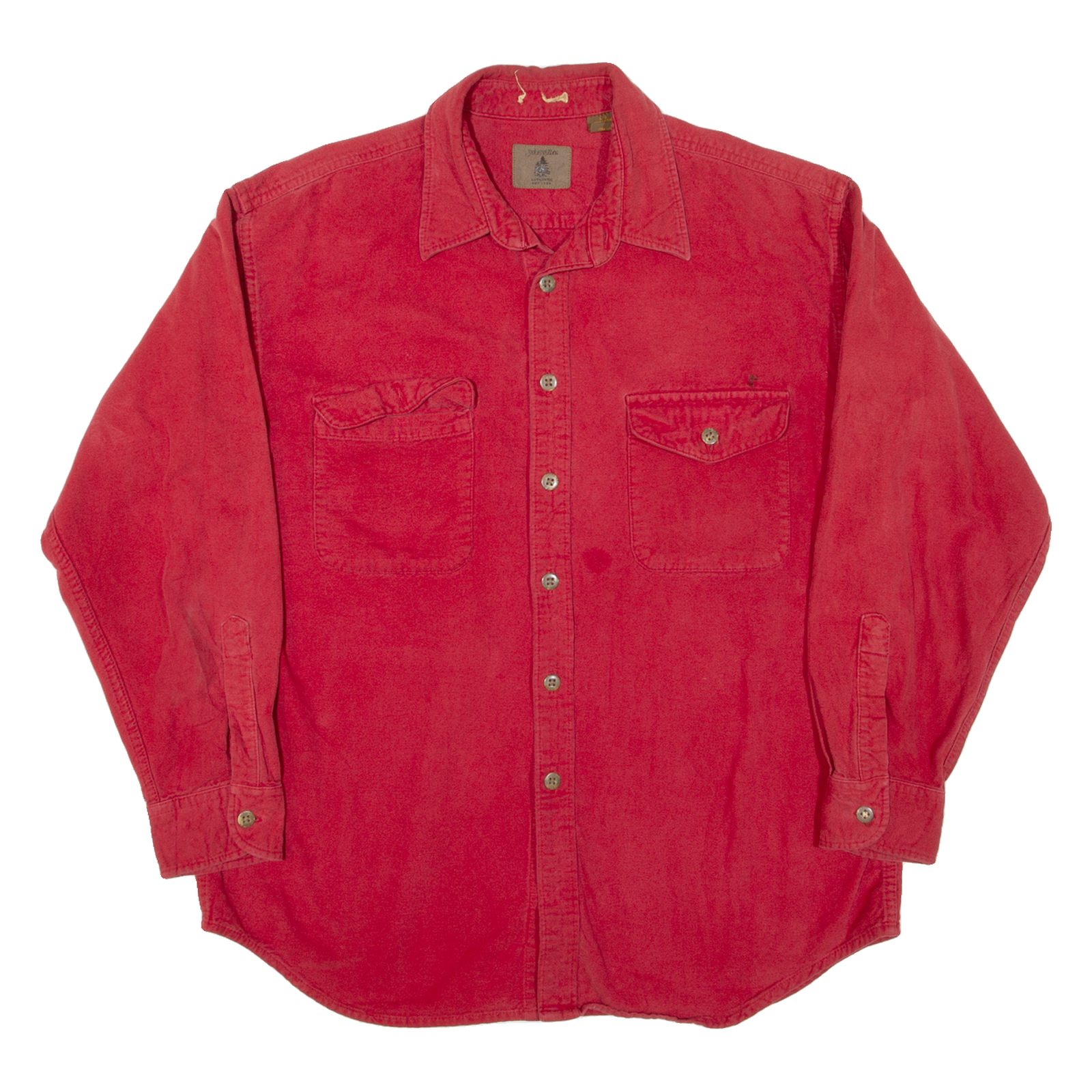 ST JOHNS BAY Mens Plain Shirt Red Long Sleeve L Refurbished - N/A refurbished available on Cerqular