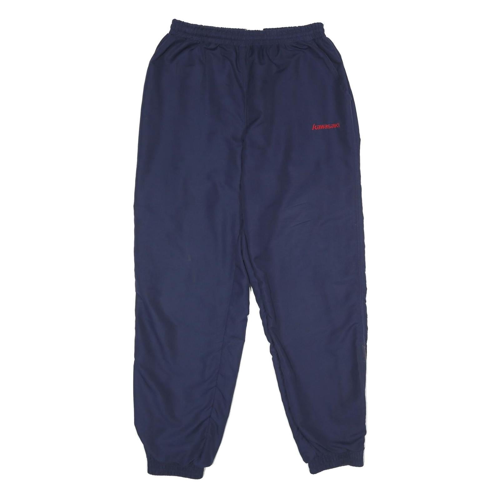 Buy KAWASAKI Mens Joggers Navy Blue L W28 L32 Polyester Blend Regular Tapered Fit Refurbished - $15.59 KAWASAKI Mens Joggers Navy Blue L W28 L32 Polyester Blend Regular Tapered Fit Refurbished - N/A refurbished available on Cerqular