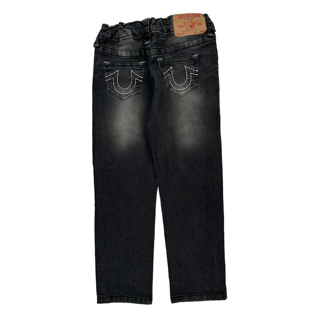 Age 5 True Religion Jeans - Small Black Denim Refurbished - Thrifted (note: this is a term often used to describe second- refurbished available on Cerqular
