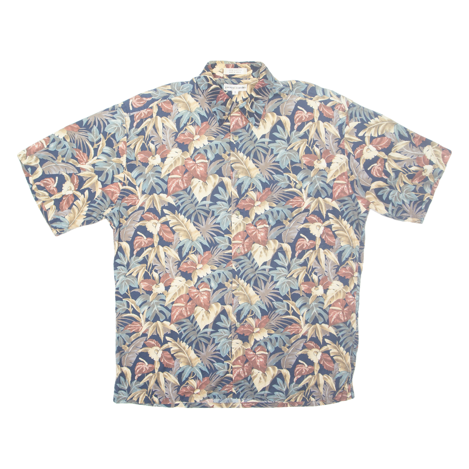 PIERRE CARDIN Mens Shirt Blue Floral M Refurbished - N/A refurbished available on Cerqular