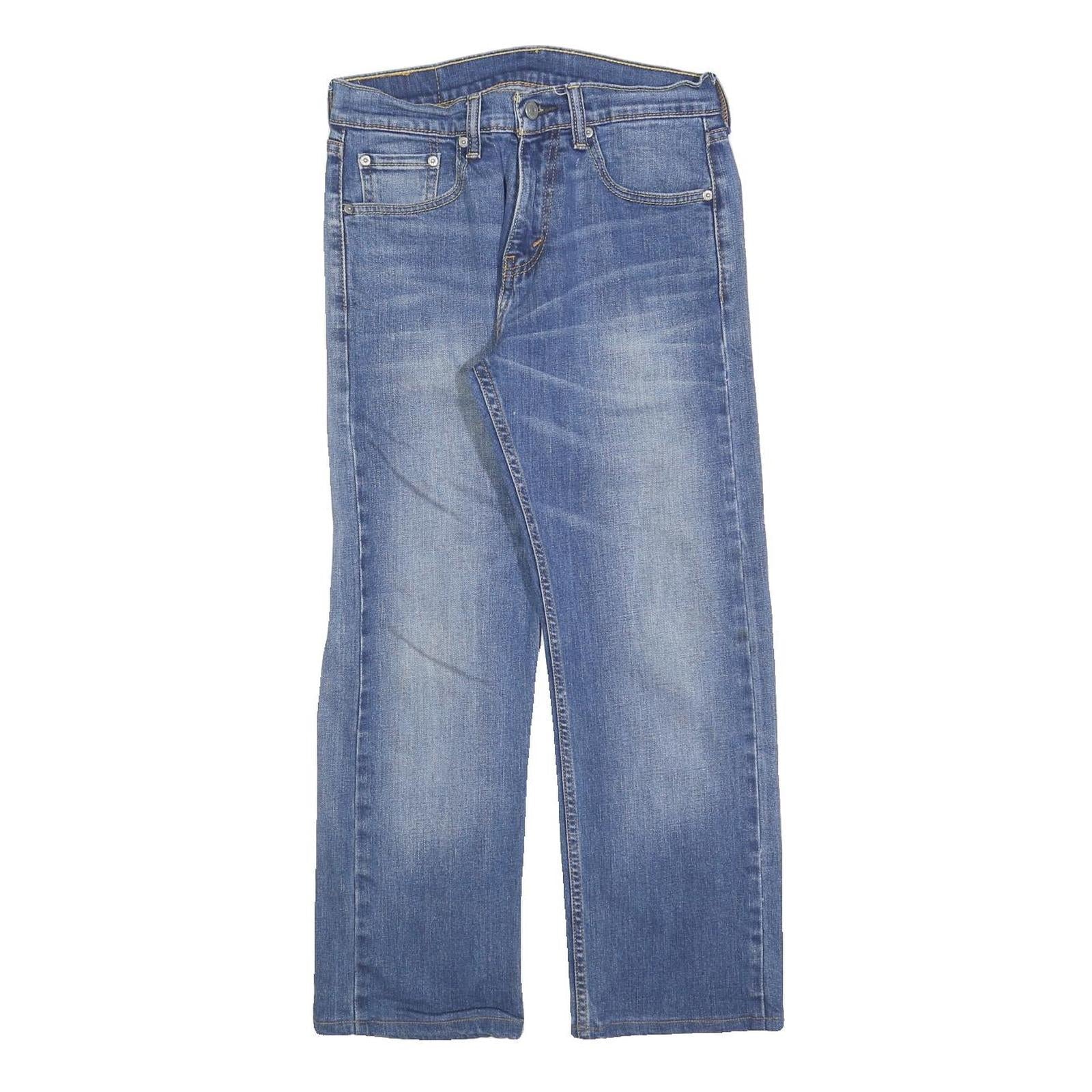 LEVI'S 505 Mens Jeans Blue Regular Straight Denim Medium W28 L26 Classic Zip Refurbished - N/A refurbished available on Cerqular