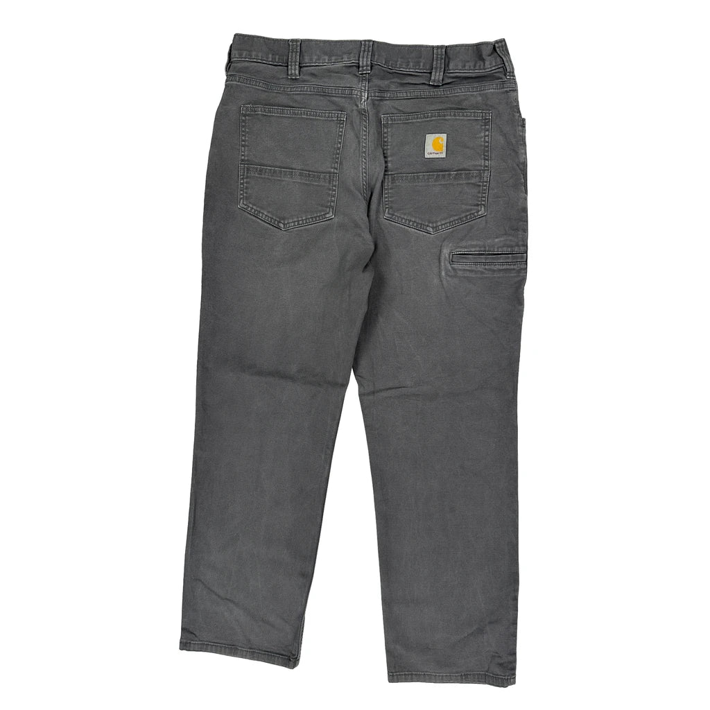 Carhartt Carpenter Trousers - 33W 30L Grey Cotton Refurbished - Thrifted (note: this is a term often used to describe second- refurbished available on Cerqular