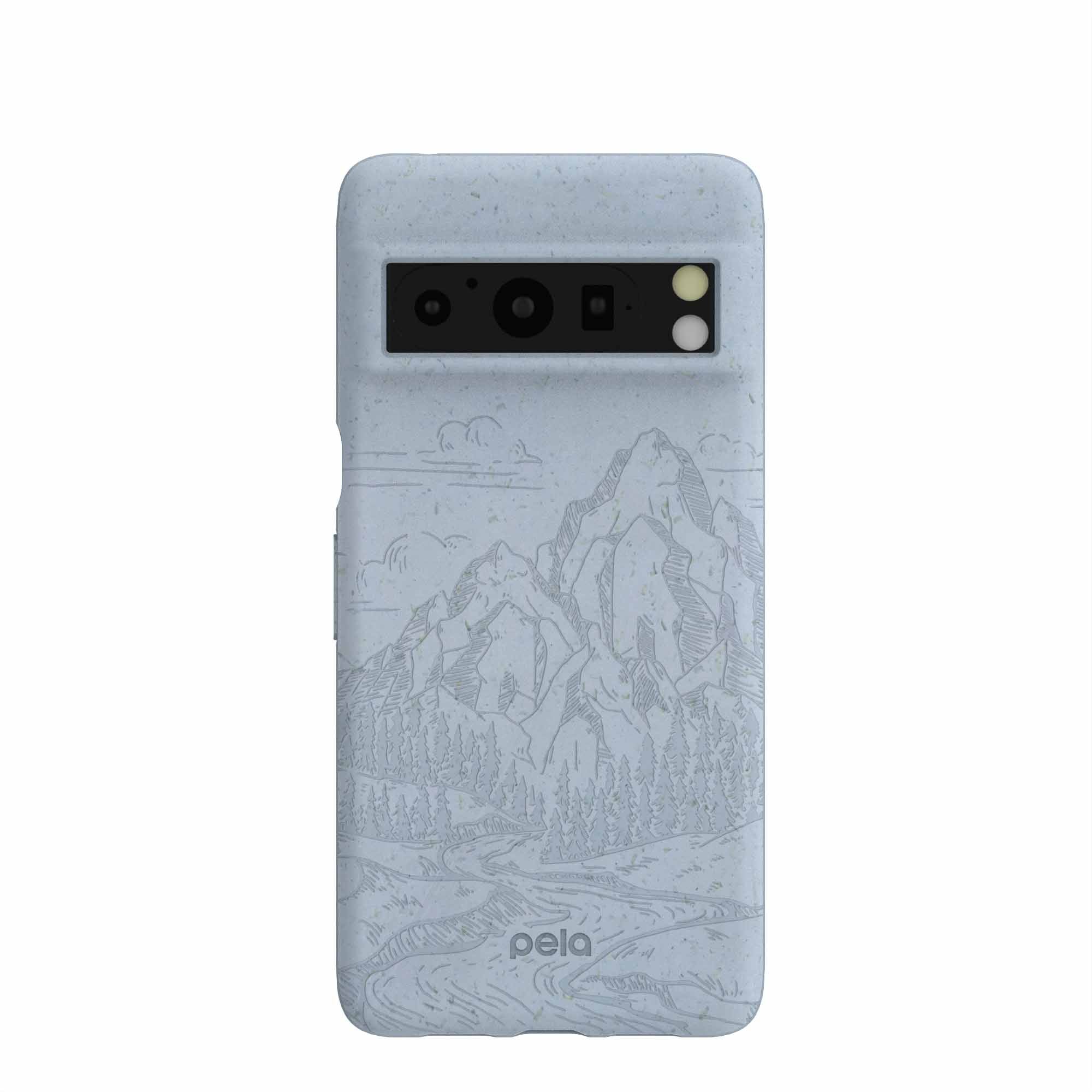 Powder Blue Rockies Google Pixel 8 Pro Case Refurbished - Pela Case refurbished available on Cerqular