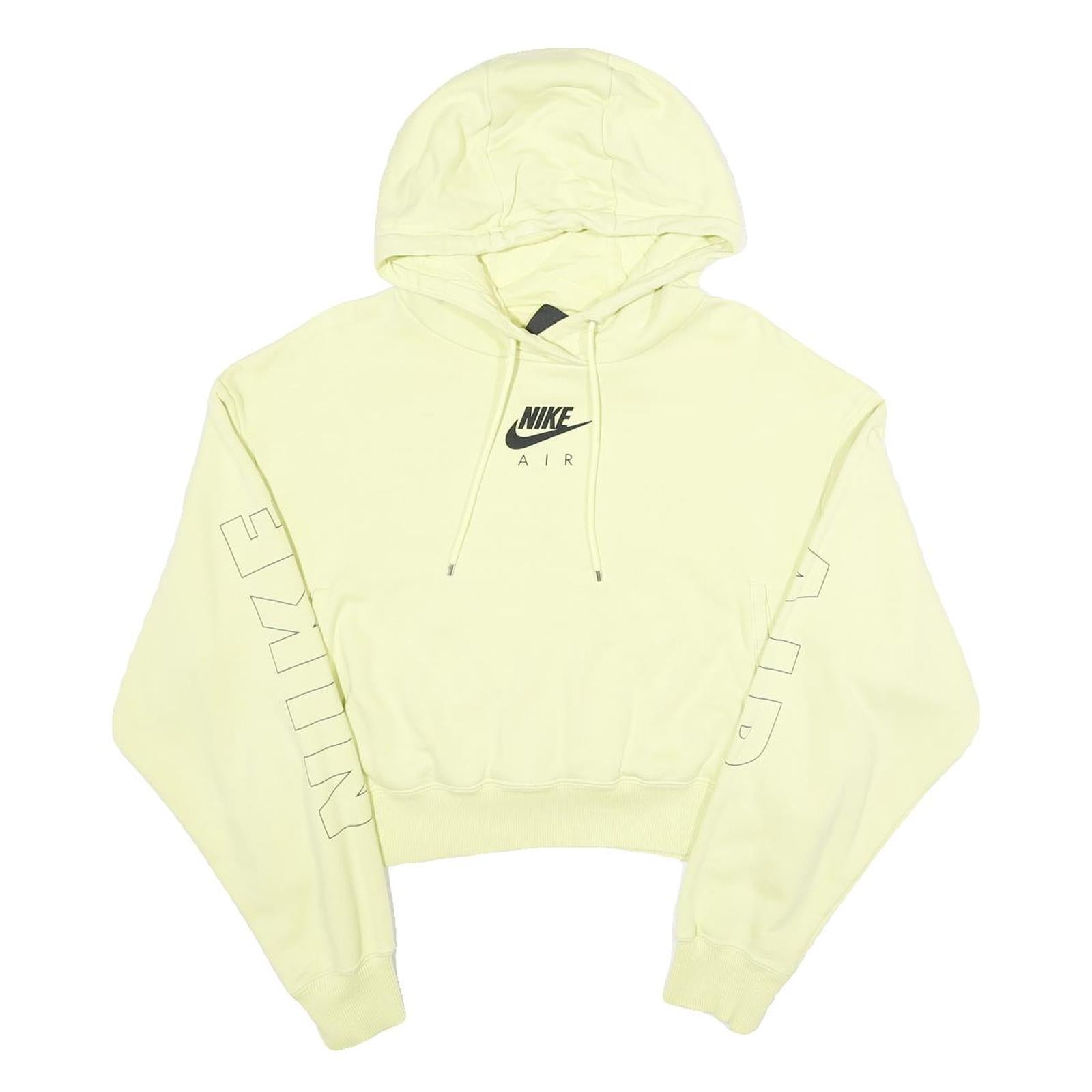 Buy NIKE Womens Yellow Cropped Hoodie M Nike Air Print Sweatshirt Refurbished - $36.39 NIKE Womens Yellow Cropped Hoodie M Nike Air Print Sweatshirt Refurbished - N/A refurbished available on Cerqular
