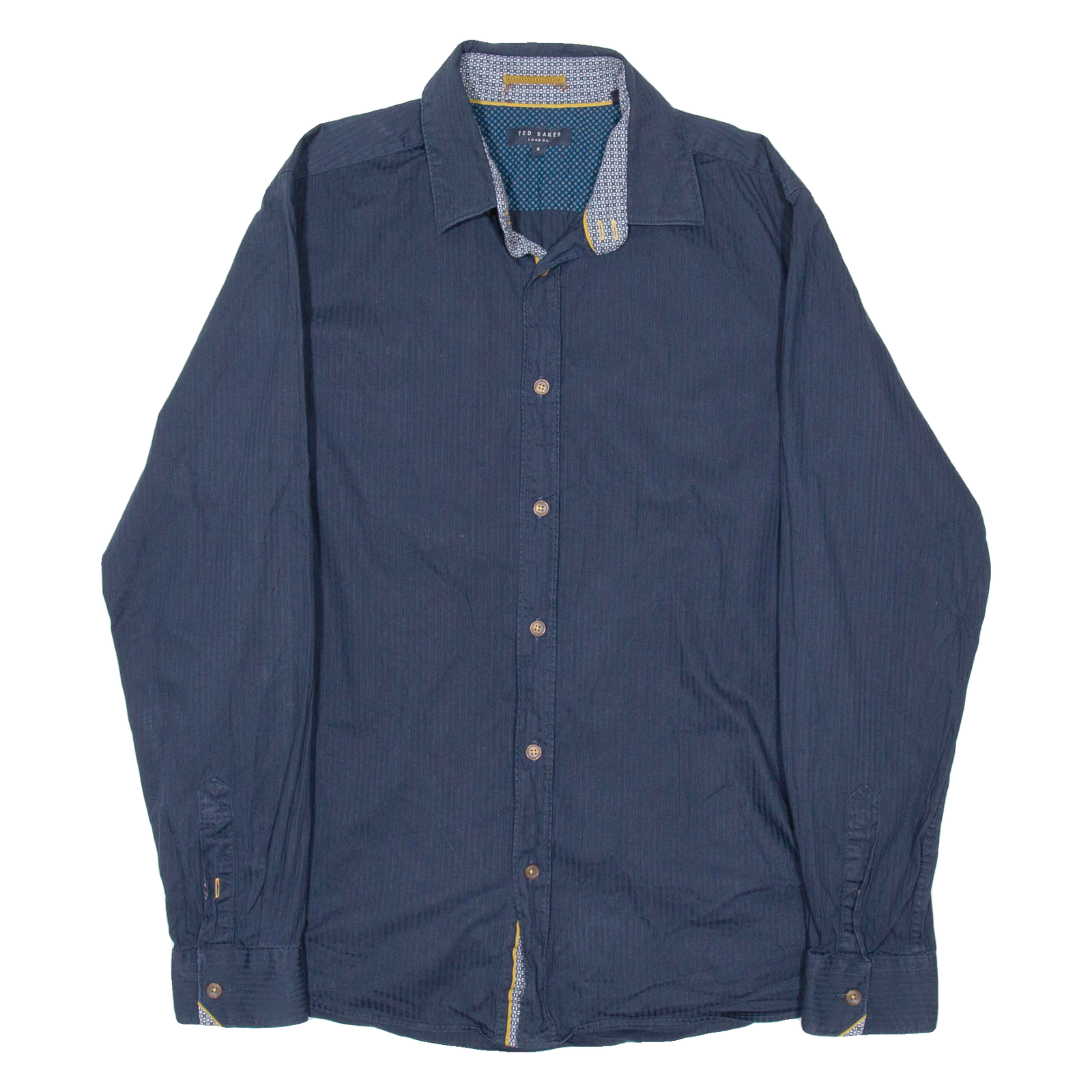 TED BAKER Mens Shirt Blue Striped Long Sleeve S Refurbished - N/A refurbished available on Cerqular