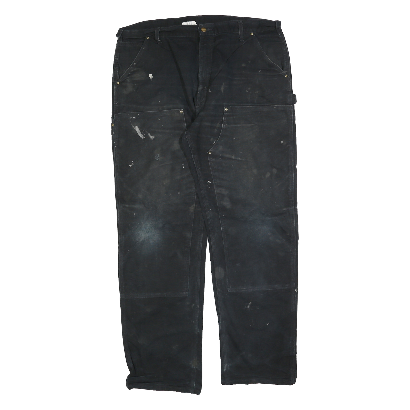 CARHARTT Mens Cotton Blend Black Regular Fit Straight Leg Trousers W40 L34 Refurbished - N/A refurbished available on Cerqular