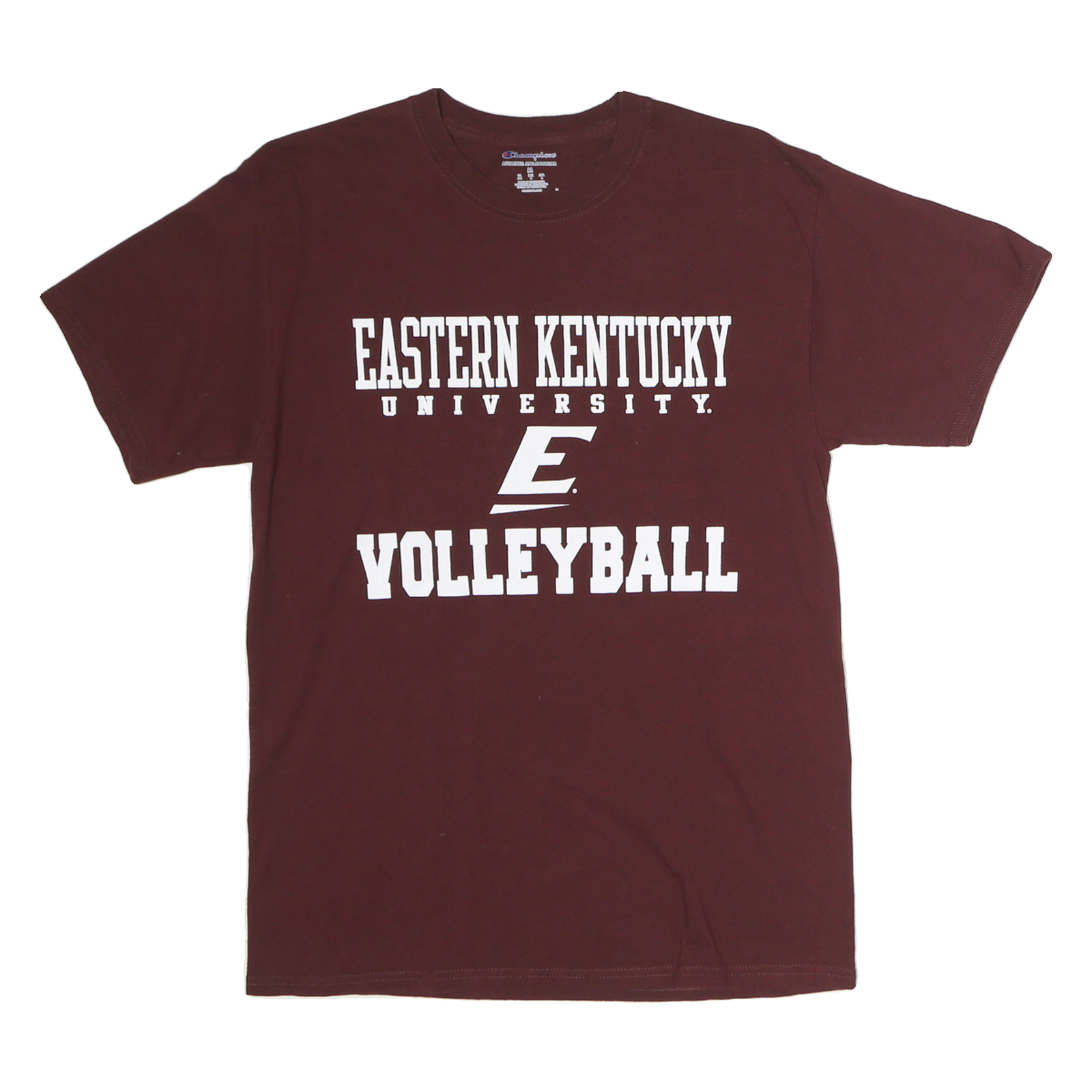 CHAMPION Mens Maroon Eastern Kentucky University Volleyball T-Shirt M Short Refurbished - N/A refurbished available on Cerqular