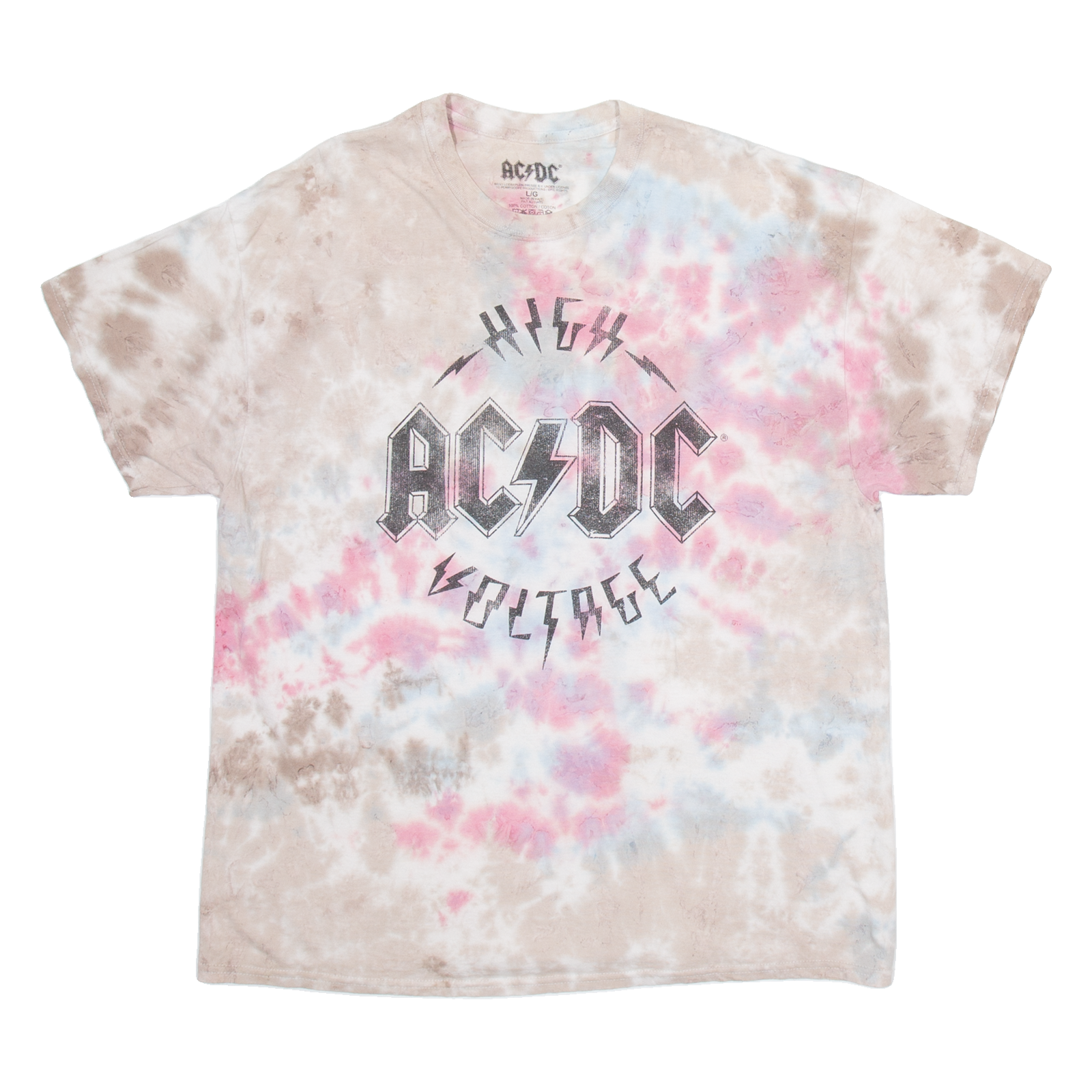 ACDC Mens Band T-Shirt Beige L Refurbished - N/A refurbished available on Cerqular