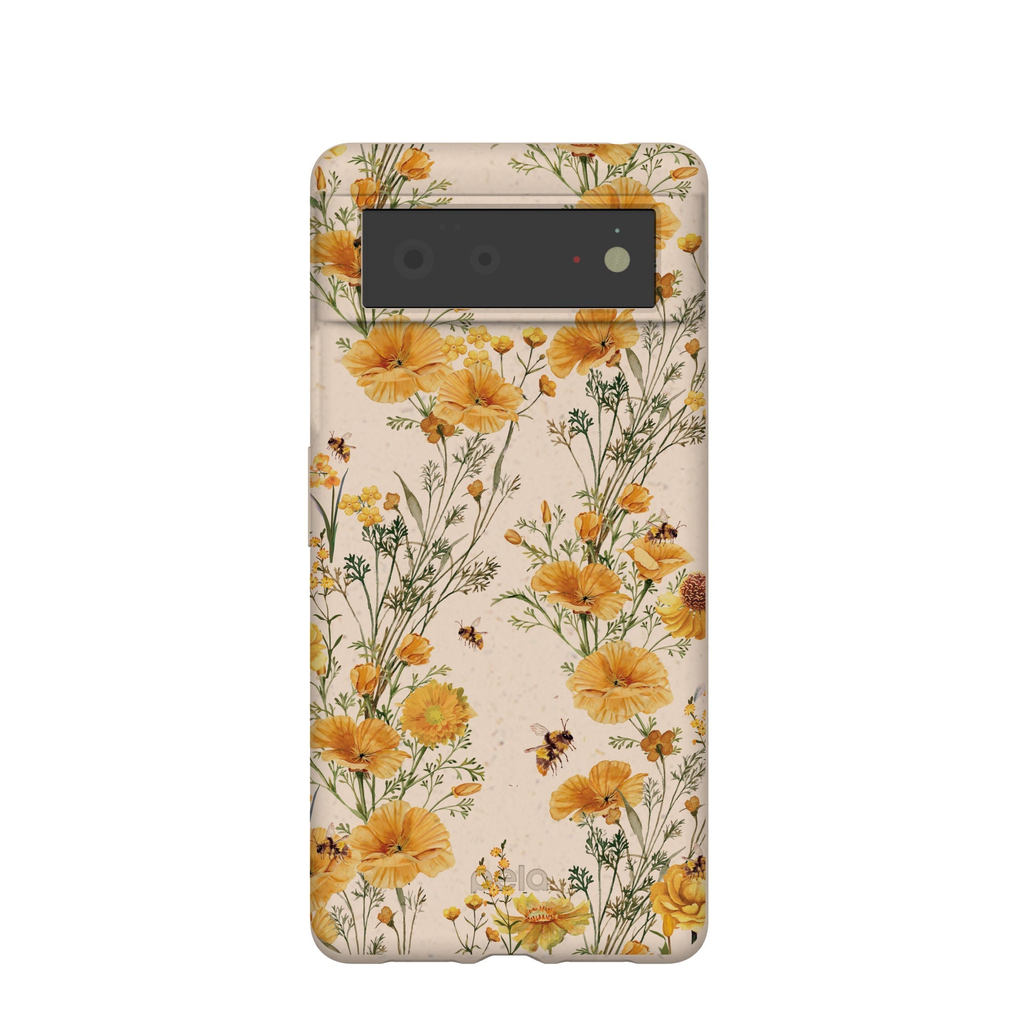 Seashell Vintage Bee Google Pixel 6 Case Refurbished - Pela Case refurbished available on Cerqular