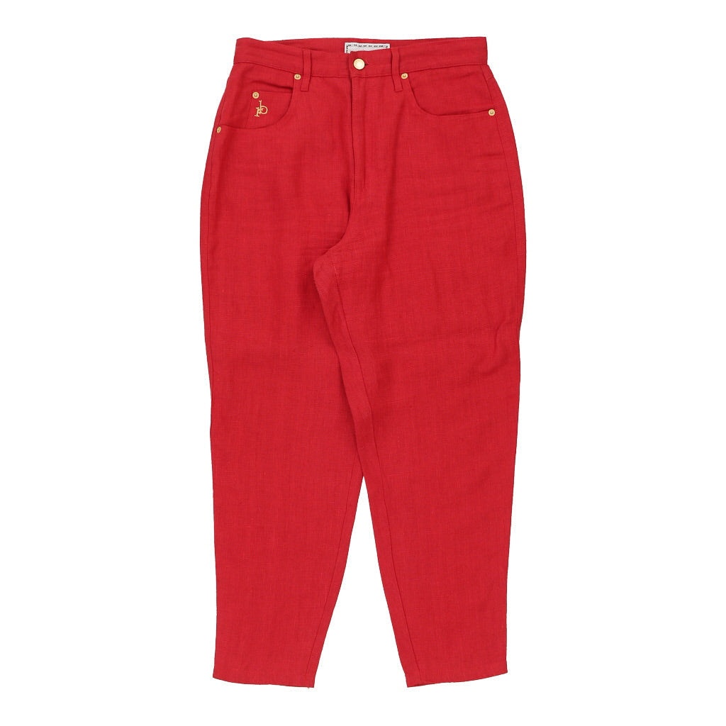 Roccobarocco Trousers - 30W UK 12 Red Cotton | Size: UK 12 Refurbished - N/A (Preloved Designer is not a specific brand, it refurbished available on Cerqular