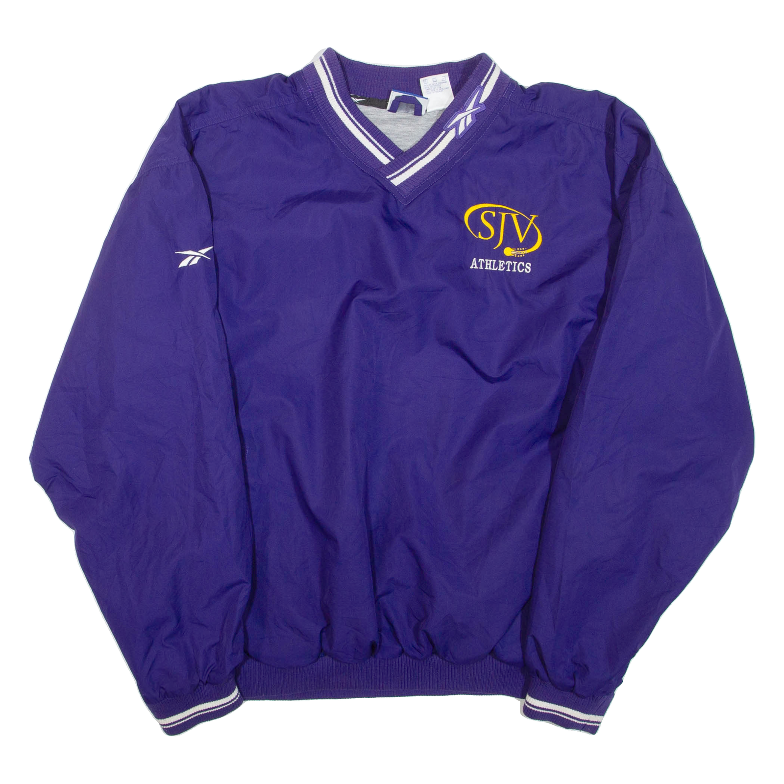 REEBOK Mens Sweatshirt Purple V-Neck L Refurbished - N/A refurbished available on Cerqular
